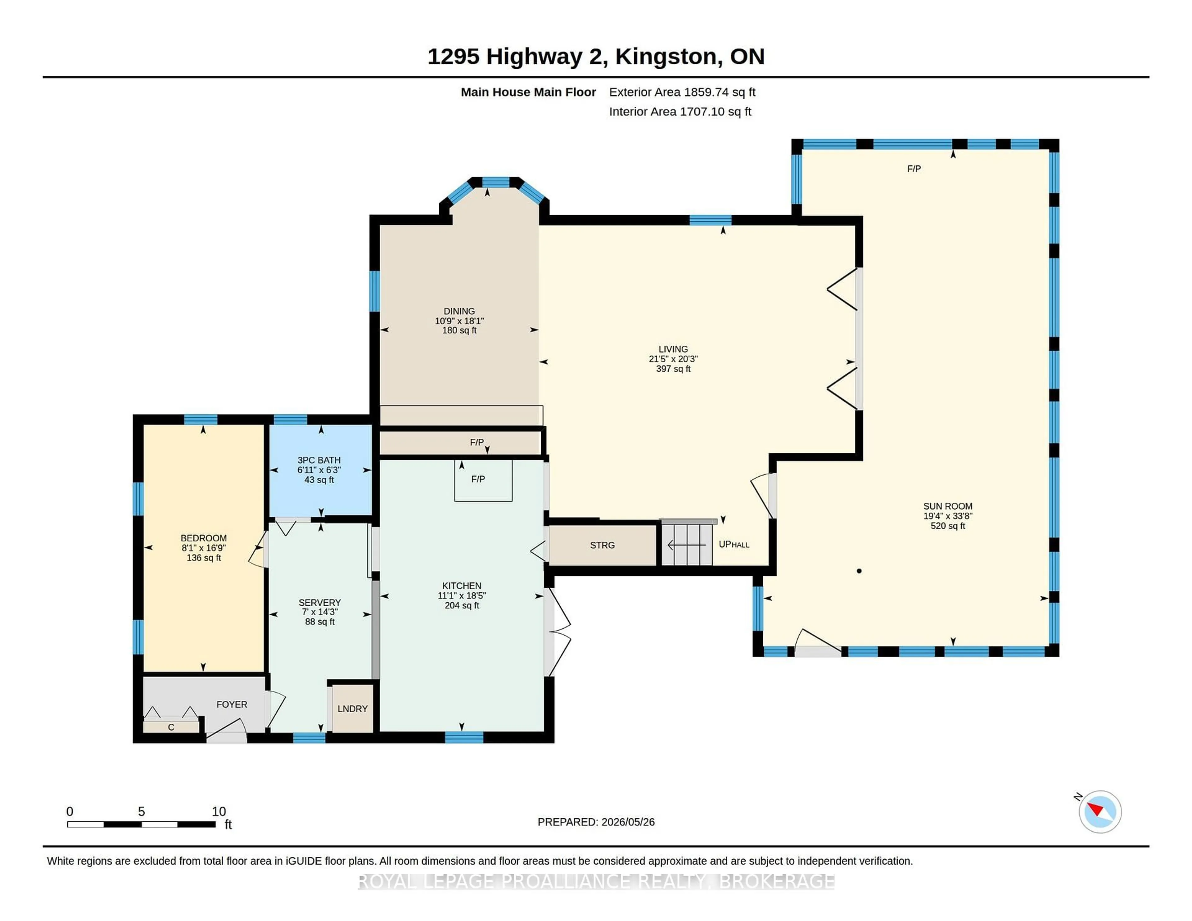 Floor plan for 1295 Highway 2, Kingston Ontario K7L 4V1