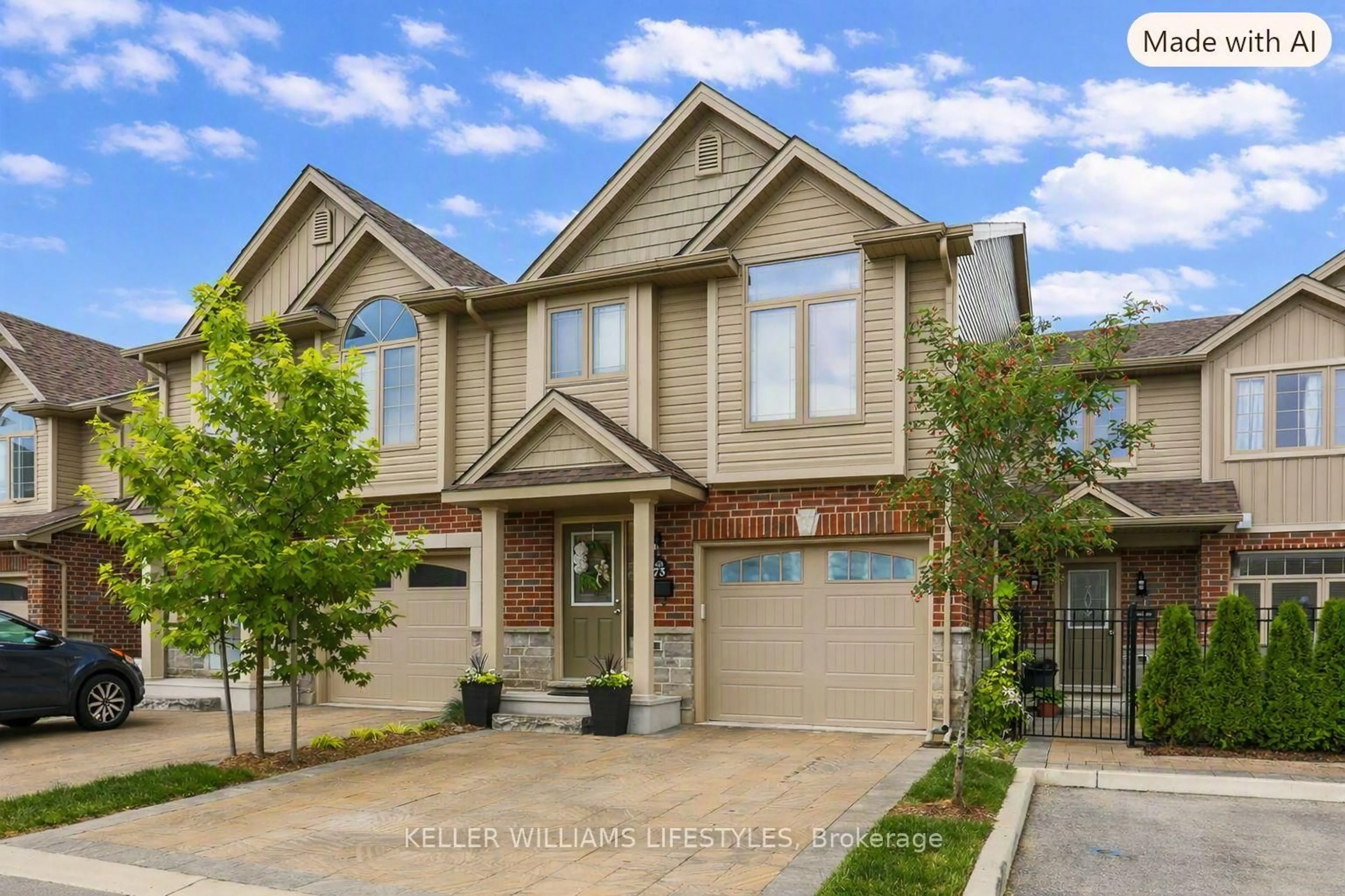 Home with brick exterior material, street for 1061 Eagletrace Dr #73, London North Ontario N6G 0T3