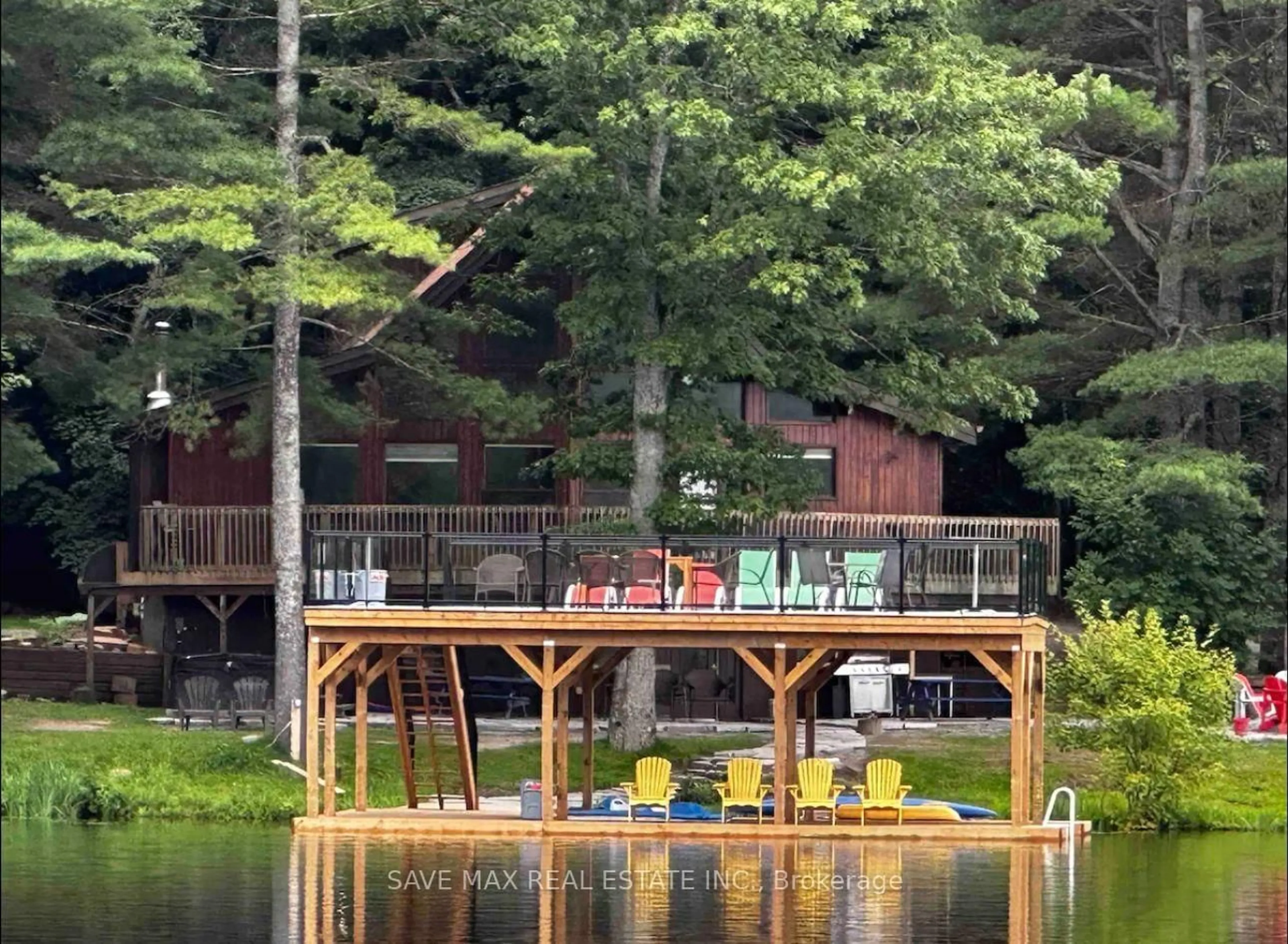 Patio, water/lake/river/ocean view for 42 Todholm Driv Todholm Dr, Muskoka Lakes Ontario P0B 1J0
