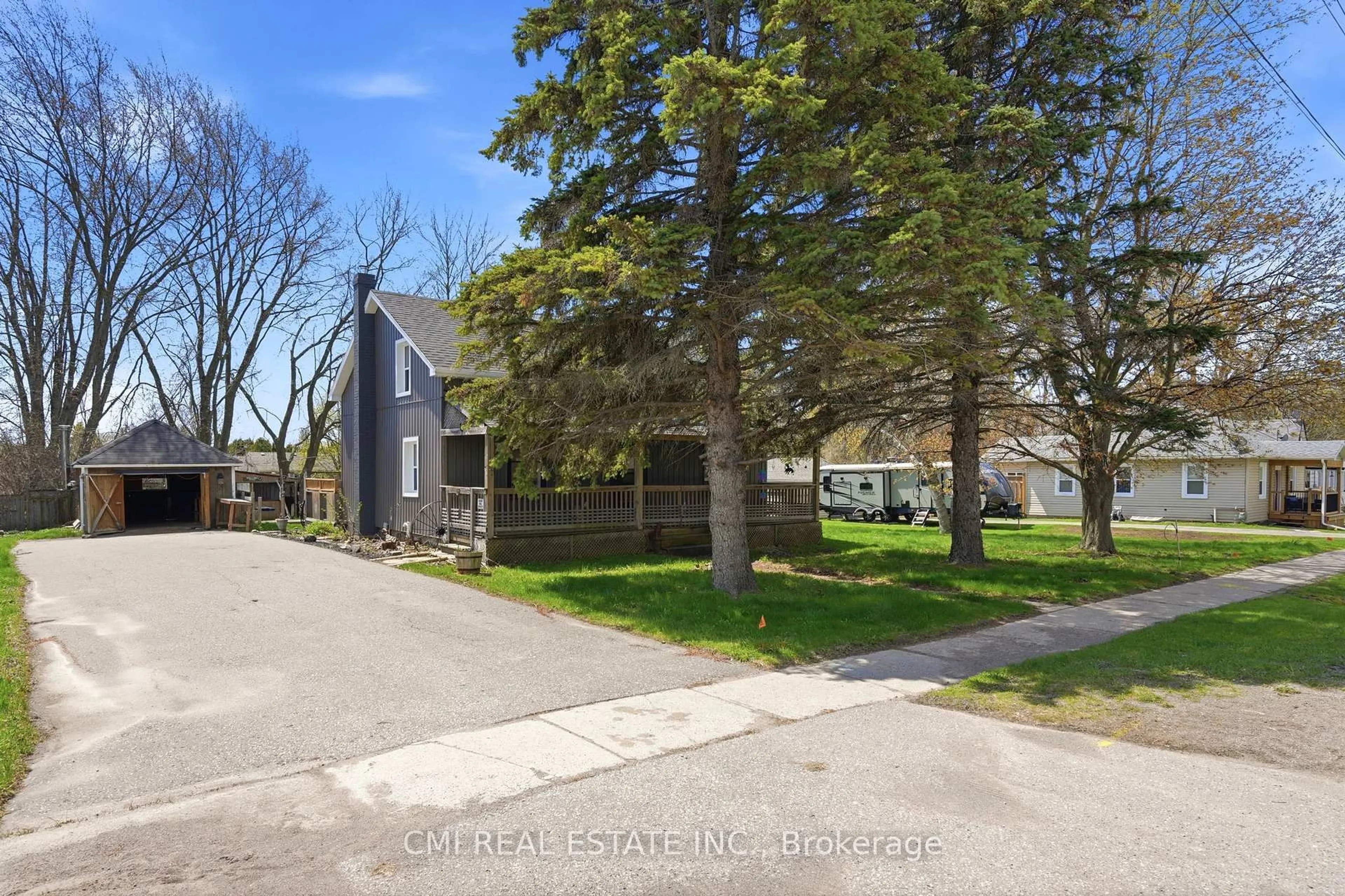 A pic from outside/outdoor area/front of a property/back of a property/a pic from drone, street for 10755 County Rd 2 Rd, Alnwick/Haldimand Ontario K0K 2G0