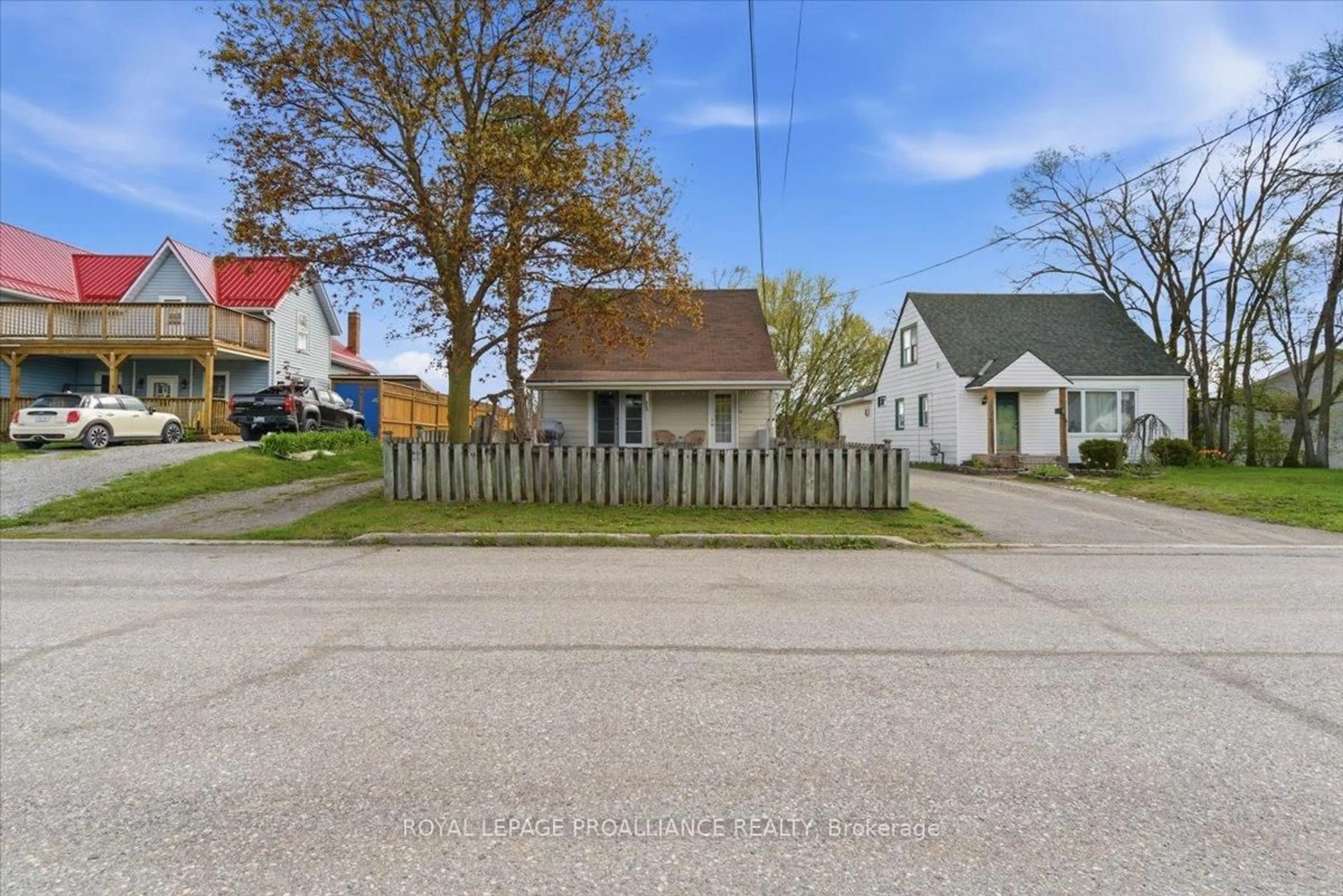 A pic from outside/outdoor area/front of a property/back of a property/a pic from drone, street for 61 Delaney St, Quinte West Ontario K8V 4L7