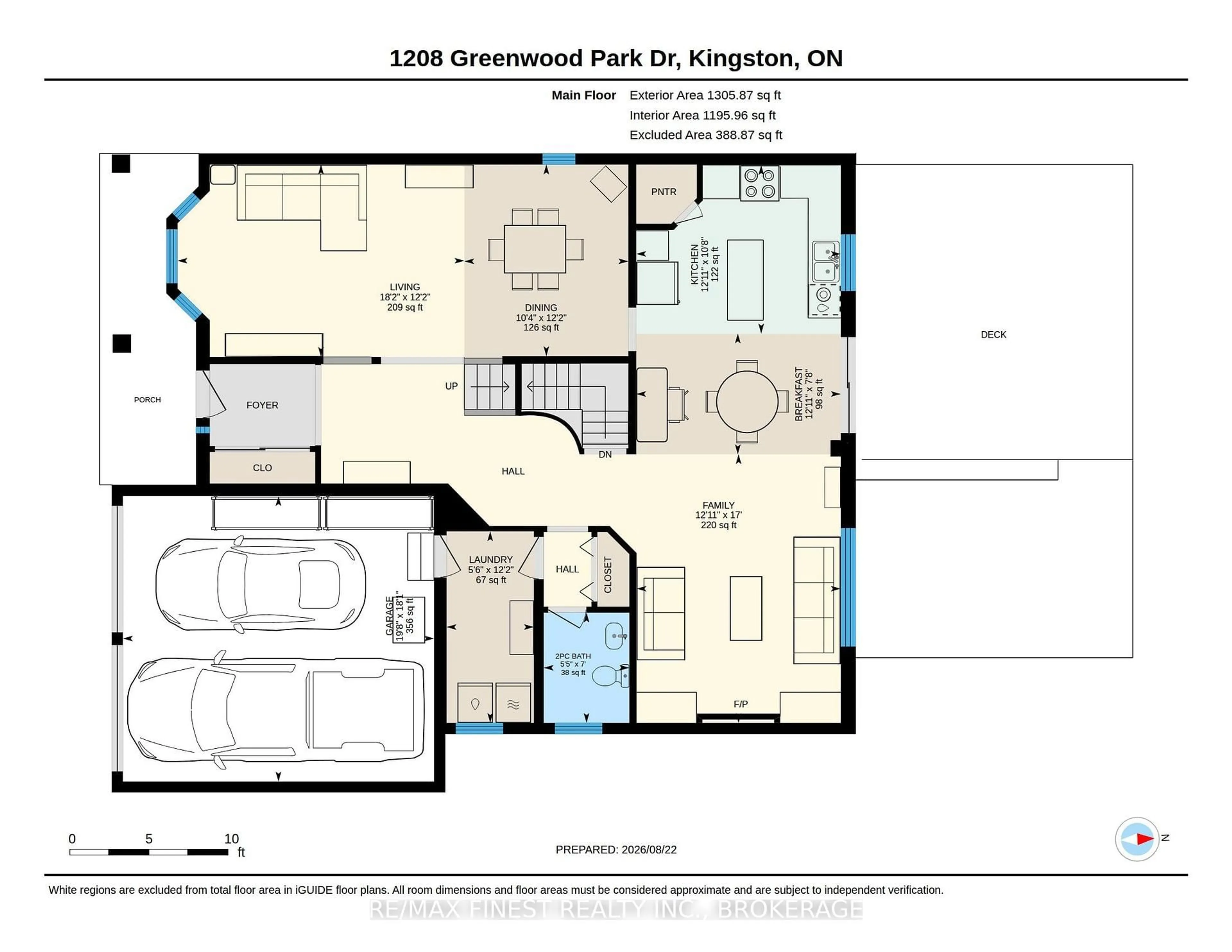 Floor plan for 1208 Greenwood Park Dr, Kingston Ontario K7K 7K3