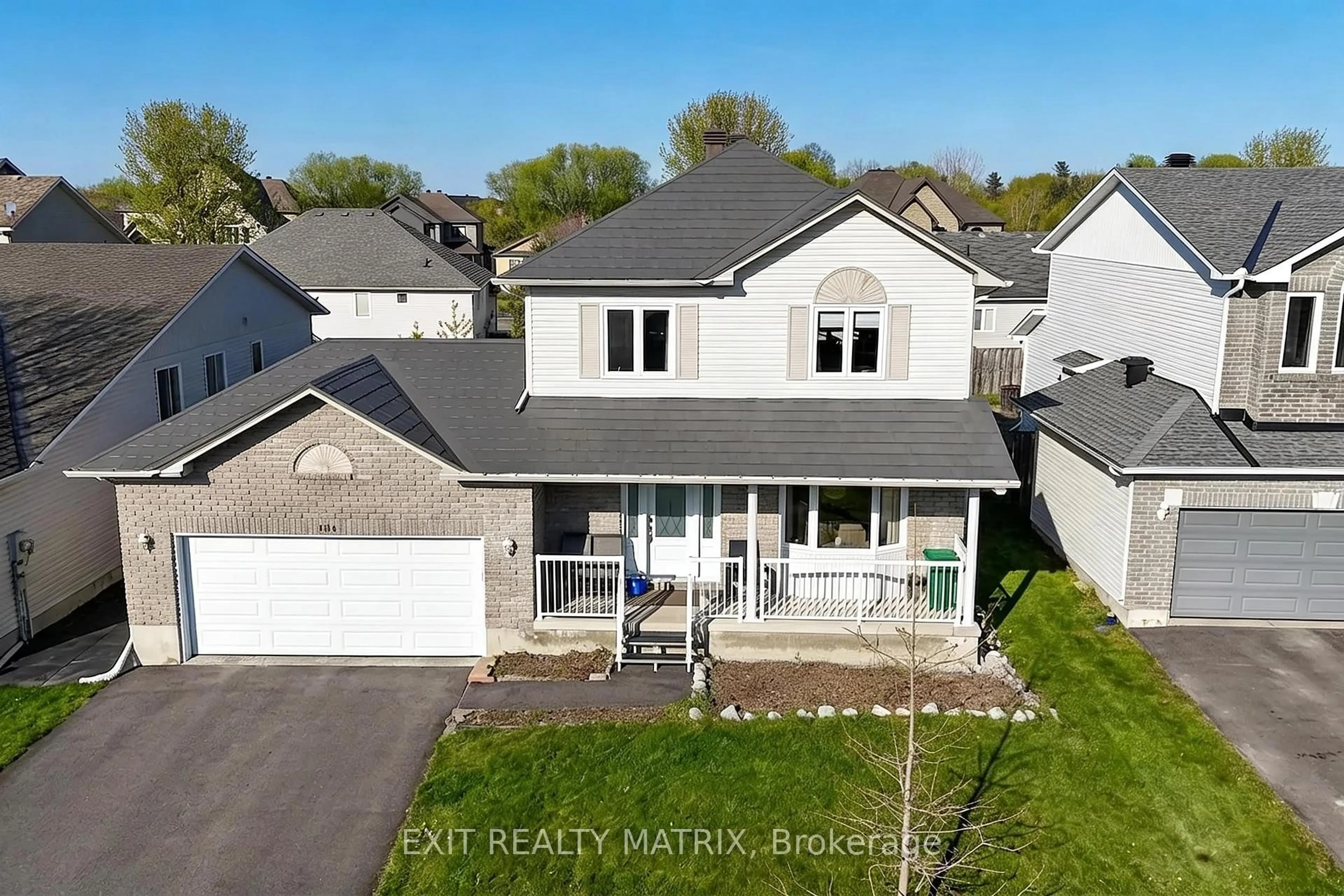 A pic from outside/outdoor area/front of a property/back of a property/a pic from drone, street for 106 Lachaine St, Russell Ontario K0A 1W0