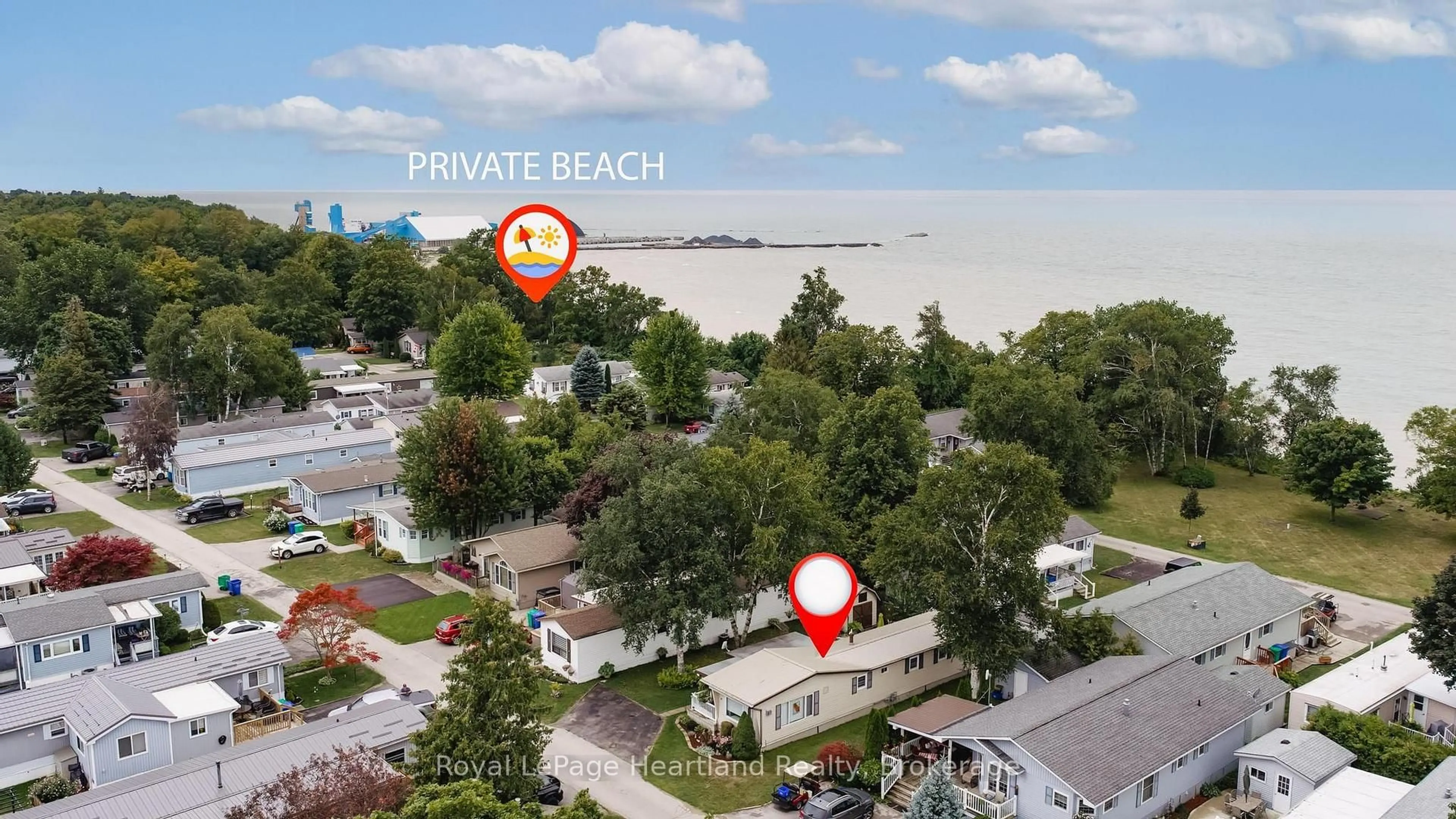 A pic from outside/outdoor area/front of a property/back of a property/a pic from drone, water/lake/river/ocean view for 41 CHEROKEE Lane, Ashfield-Colborne-Wawanosh Ontario N7A 3Y2