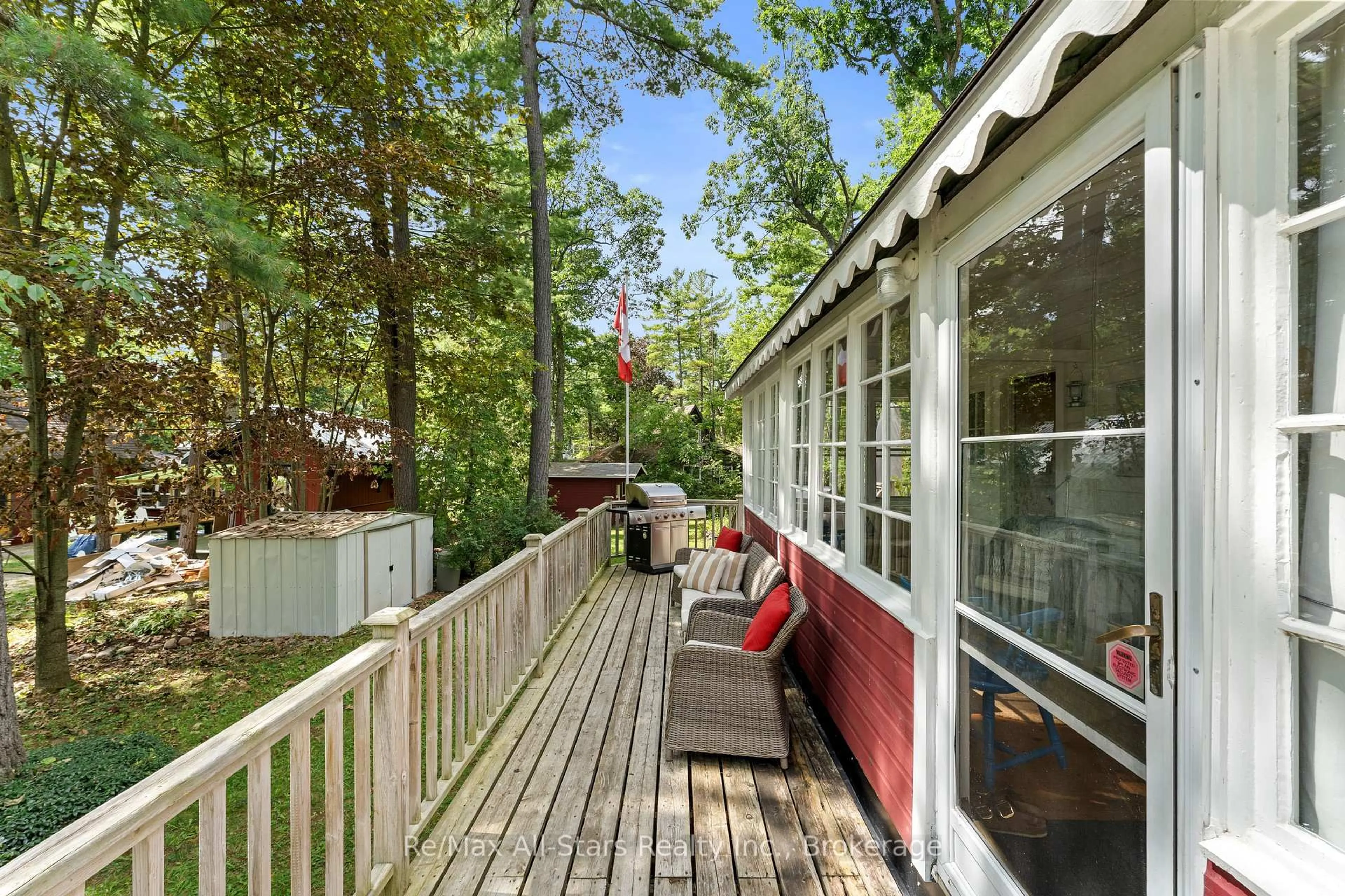 Patio, forest/trees view for 21 Third St, Kawartha Lakes Ontario K0M 1N0