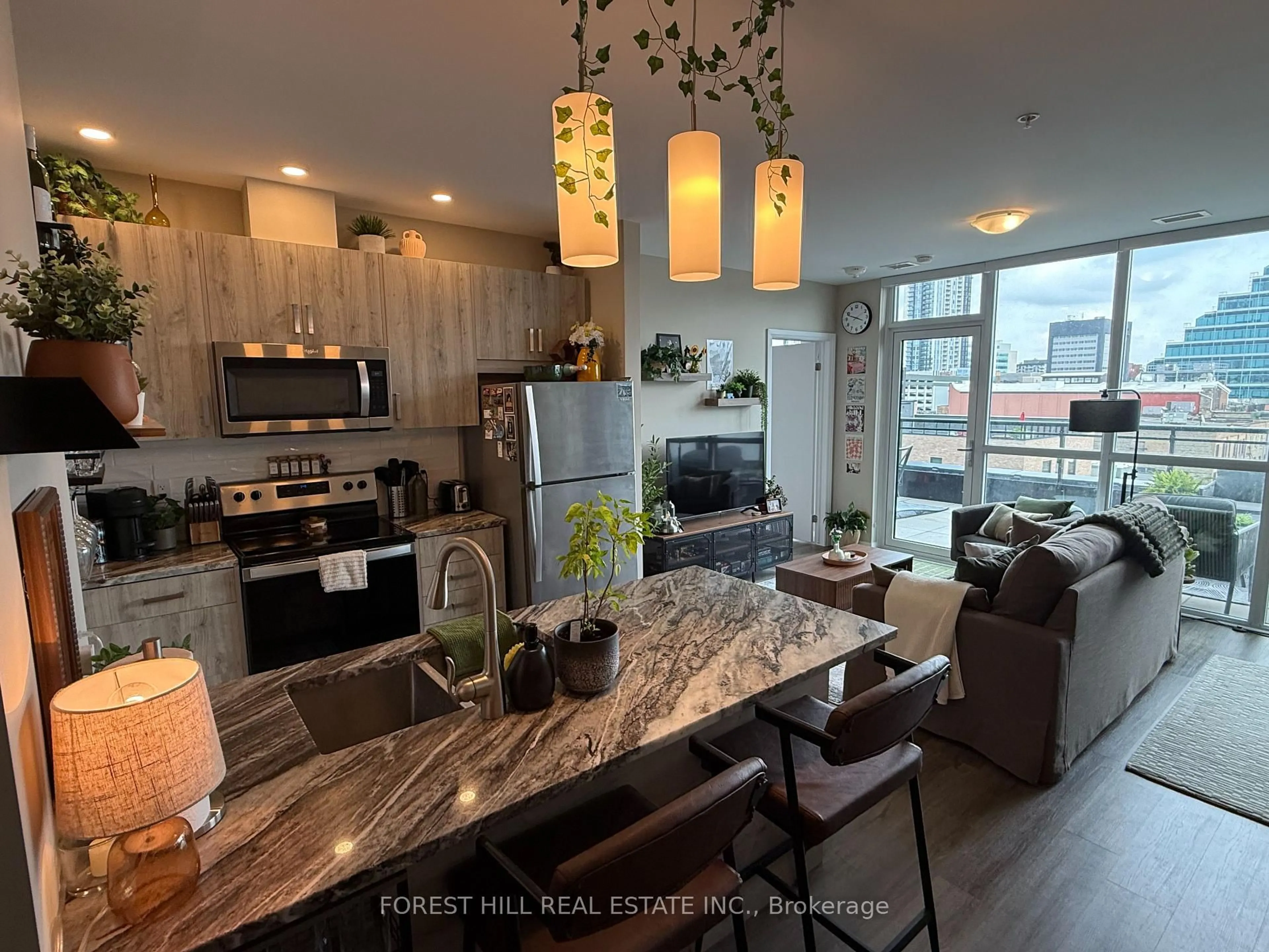 Open concept kitchen, unknown for 60 Charles St #602, Kitchener Ontario N2G 0C9