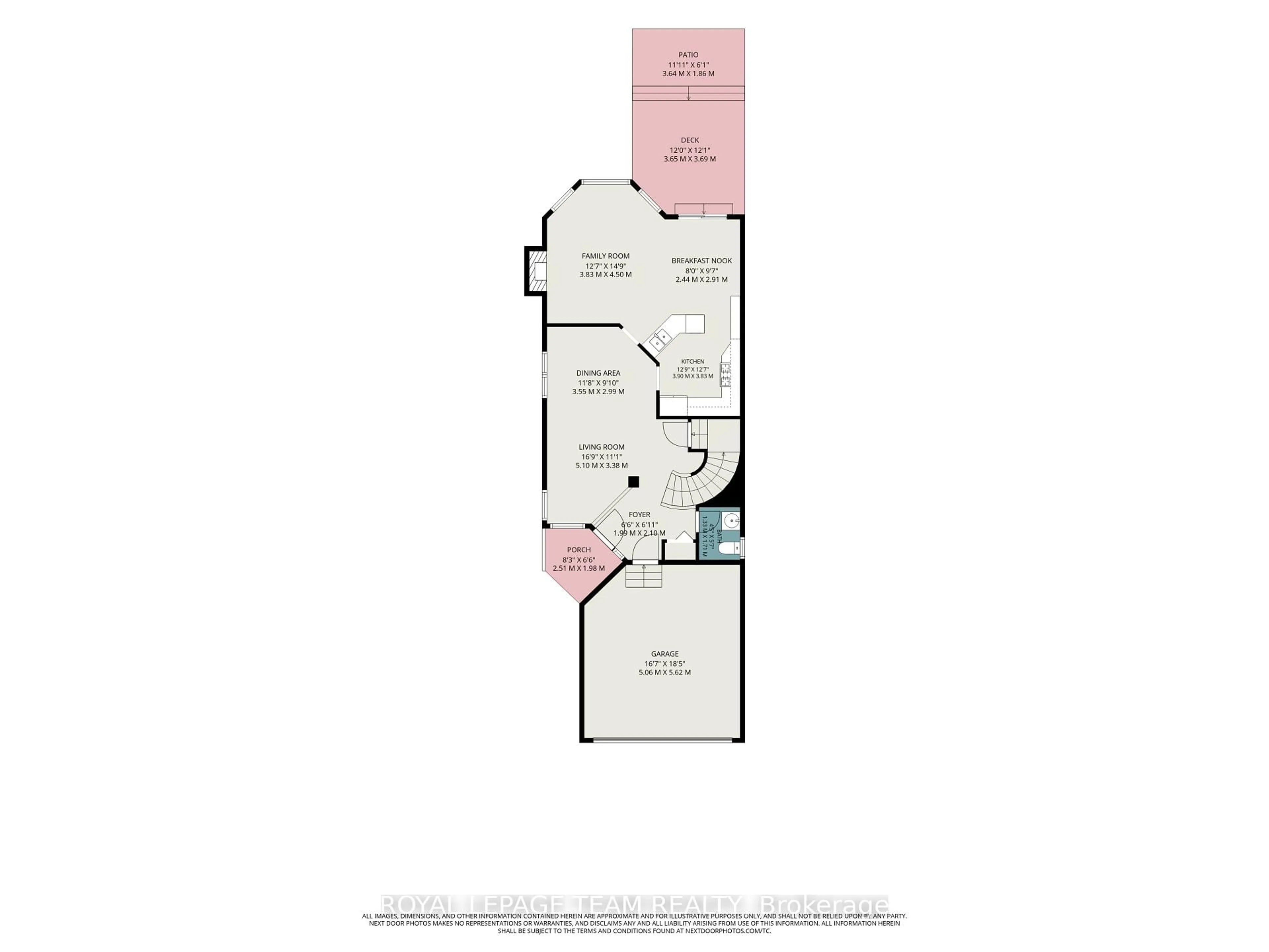 Floor plan for 45 Coleridge St, Ottawa Ontario K2C 4G2