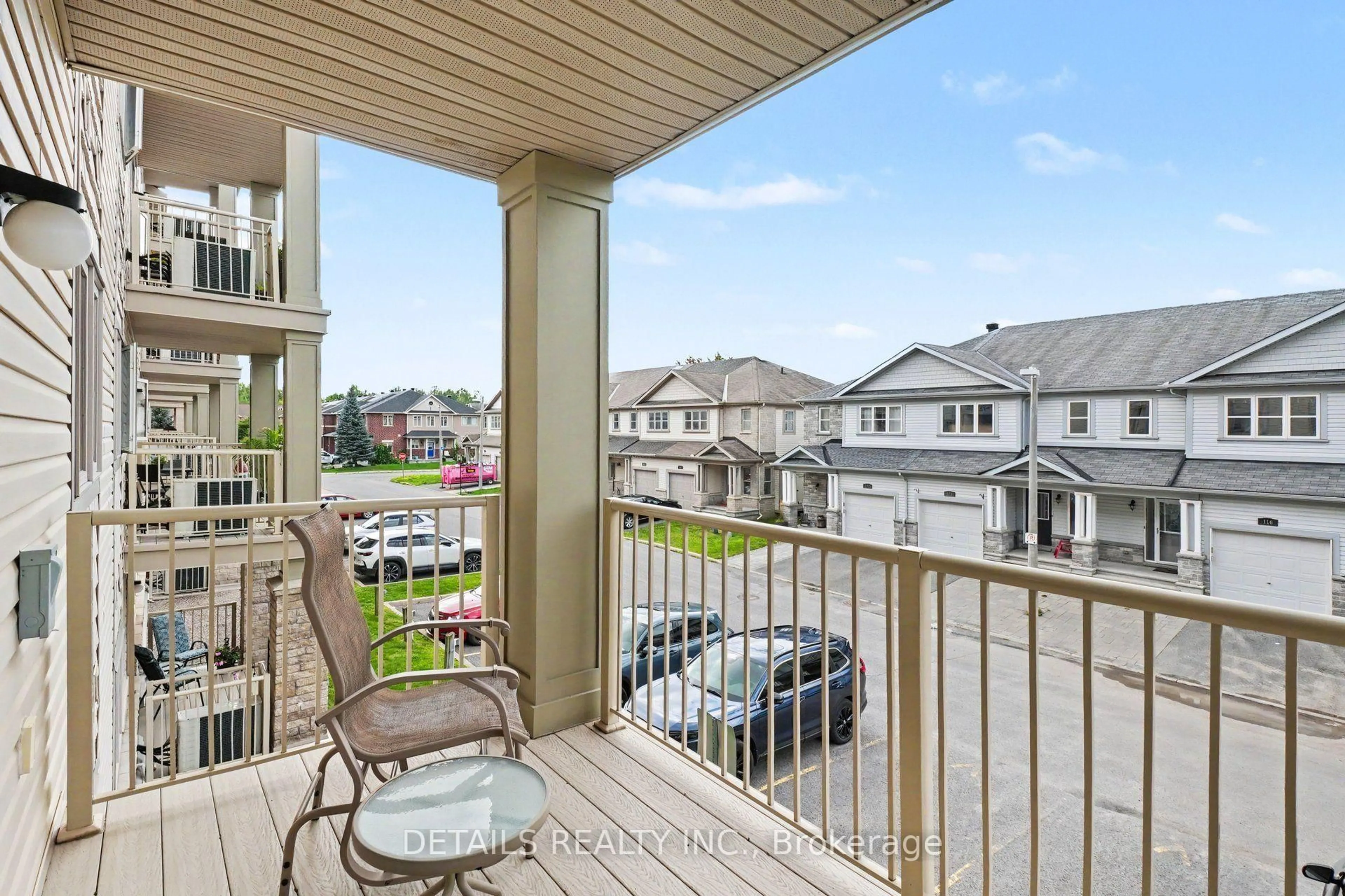 Balcony in the apartment, water/lake/river/ocean view for 141 Potts Private #212, Ottawa Ontario K4A 0X9