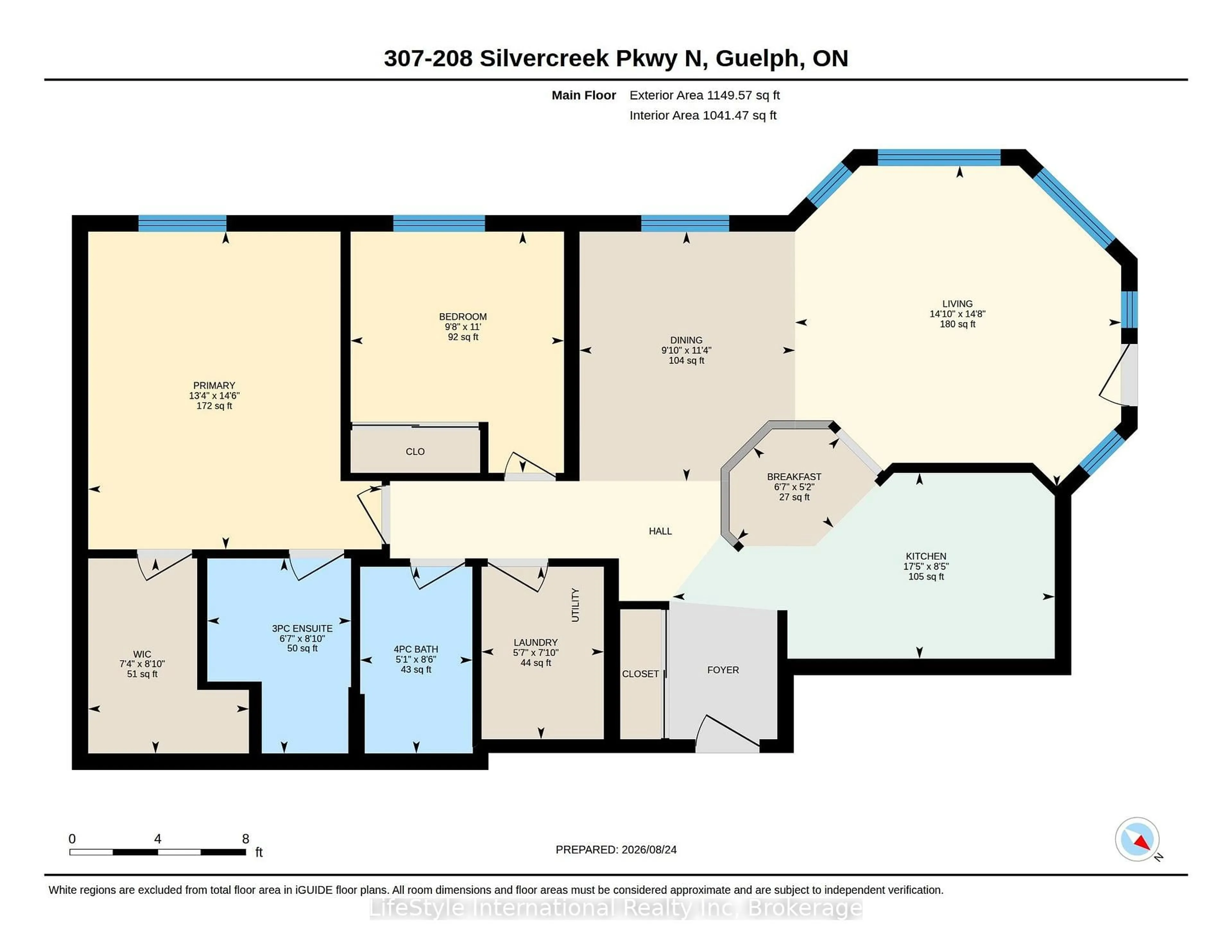 Floor plan for 208 Silvercreek Pkwy #307, Guelph Ontario N1H 8H2