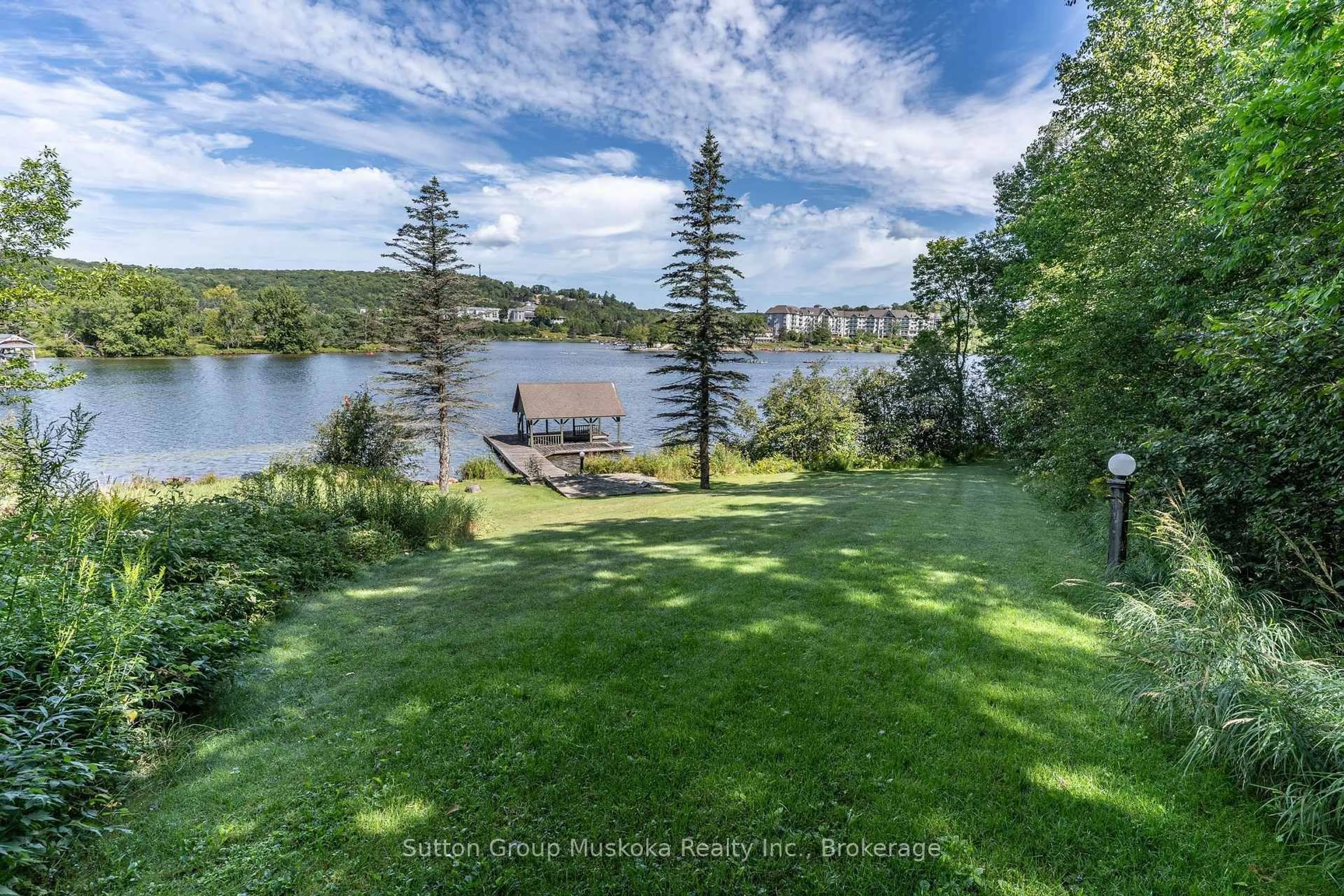 A pic from outside/outdoor area/front of a property/back of a property/a pic from drone, water/lake/river/ocean view for 577 Canal Rd, Huntsville Ontario P1H 2J6