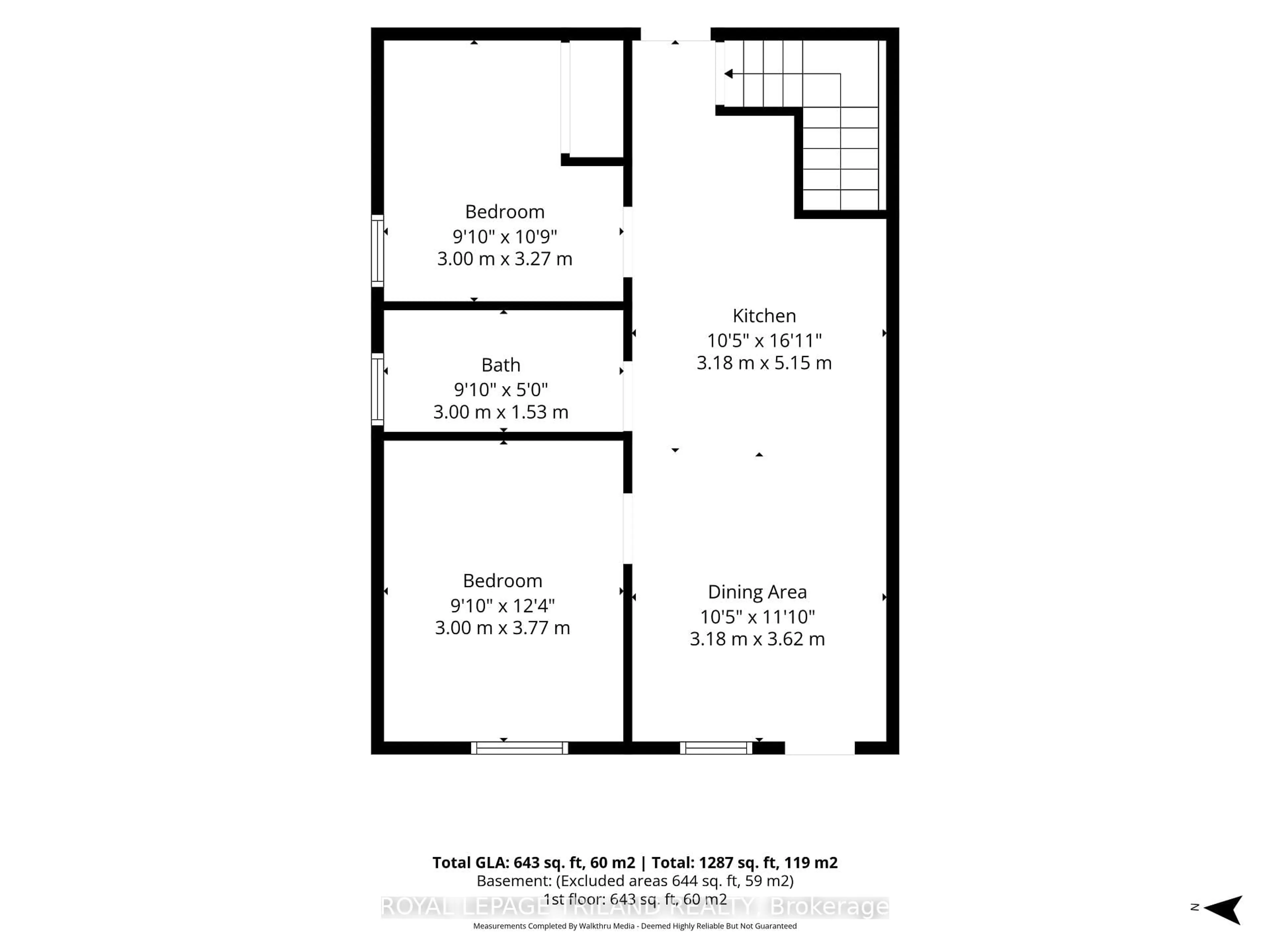 Floor plan for 132 Oak St, London East Ontario N5Z 2H6