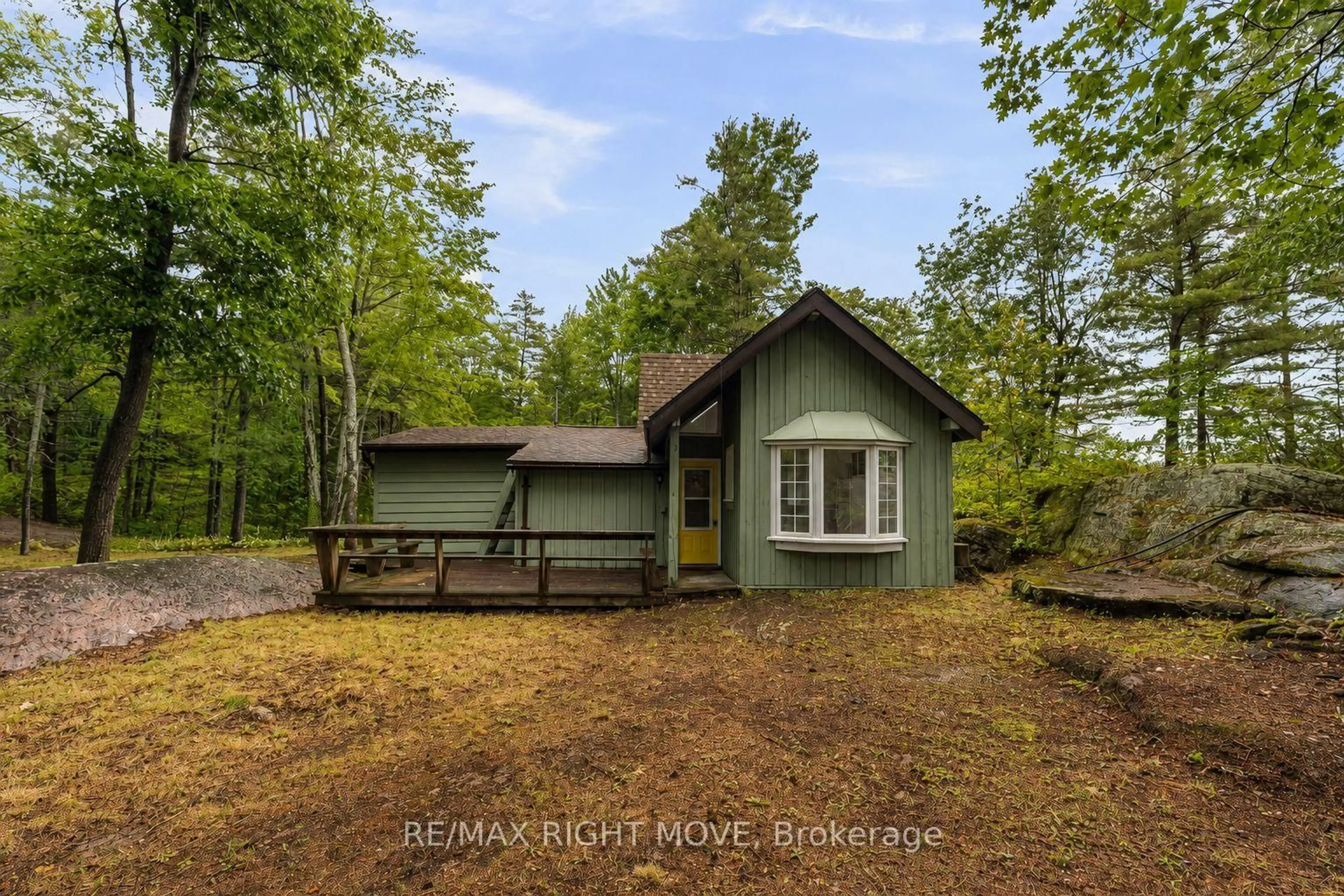 A pic from outside/outdoor area/front of a property/back of a property/a pic from drone, forest/trees view for 1041 1700 Rd #1, Gravenhurst Ontario P0E 1G0