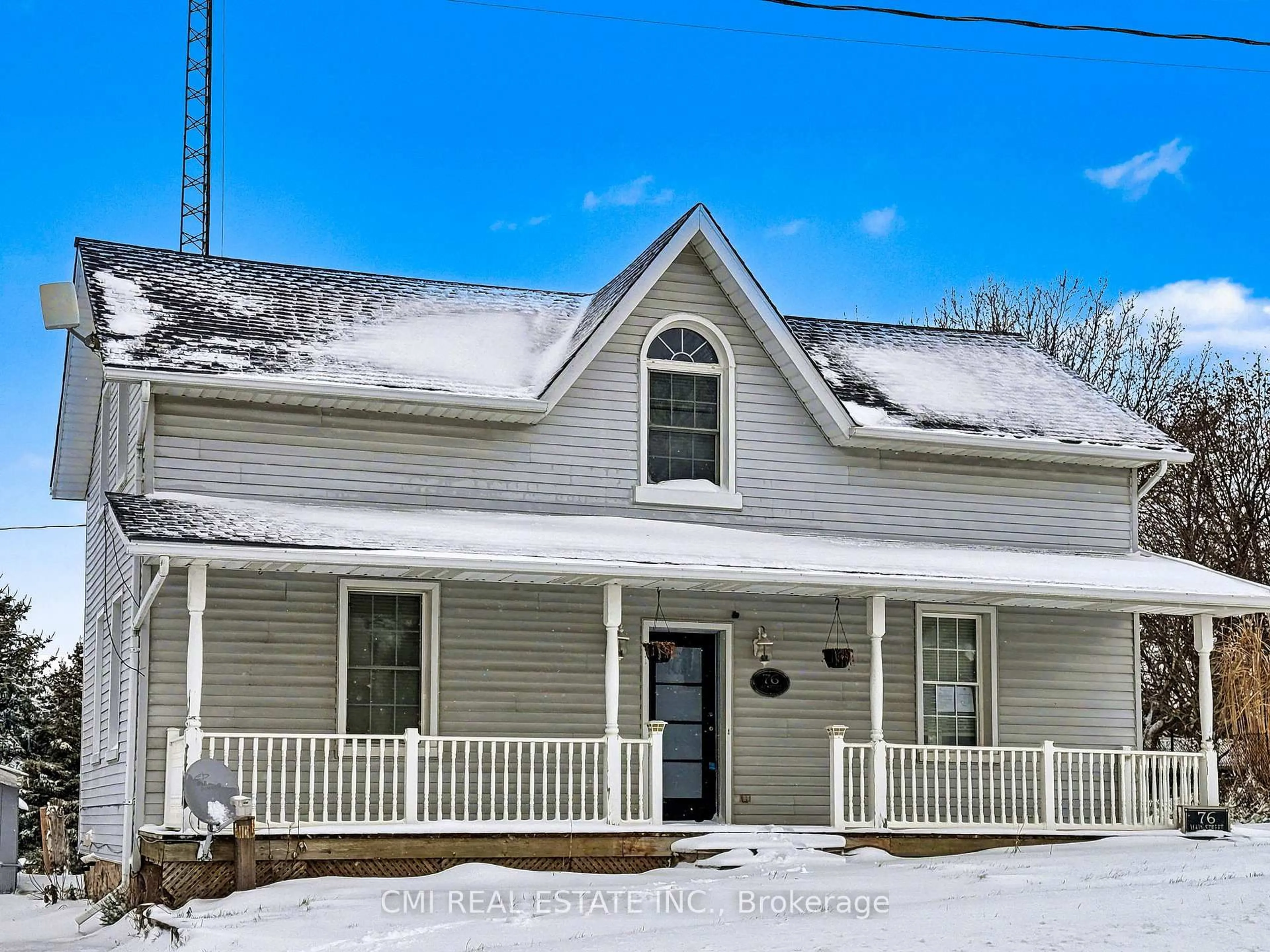Home with vinyl exterior material, street for 76 Main St, Mapleton Ontario N0G 1P0