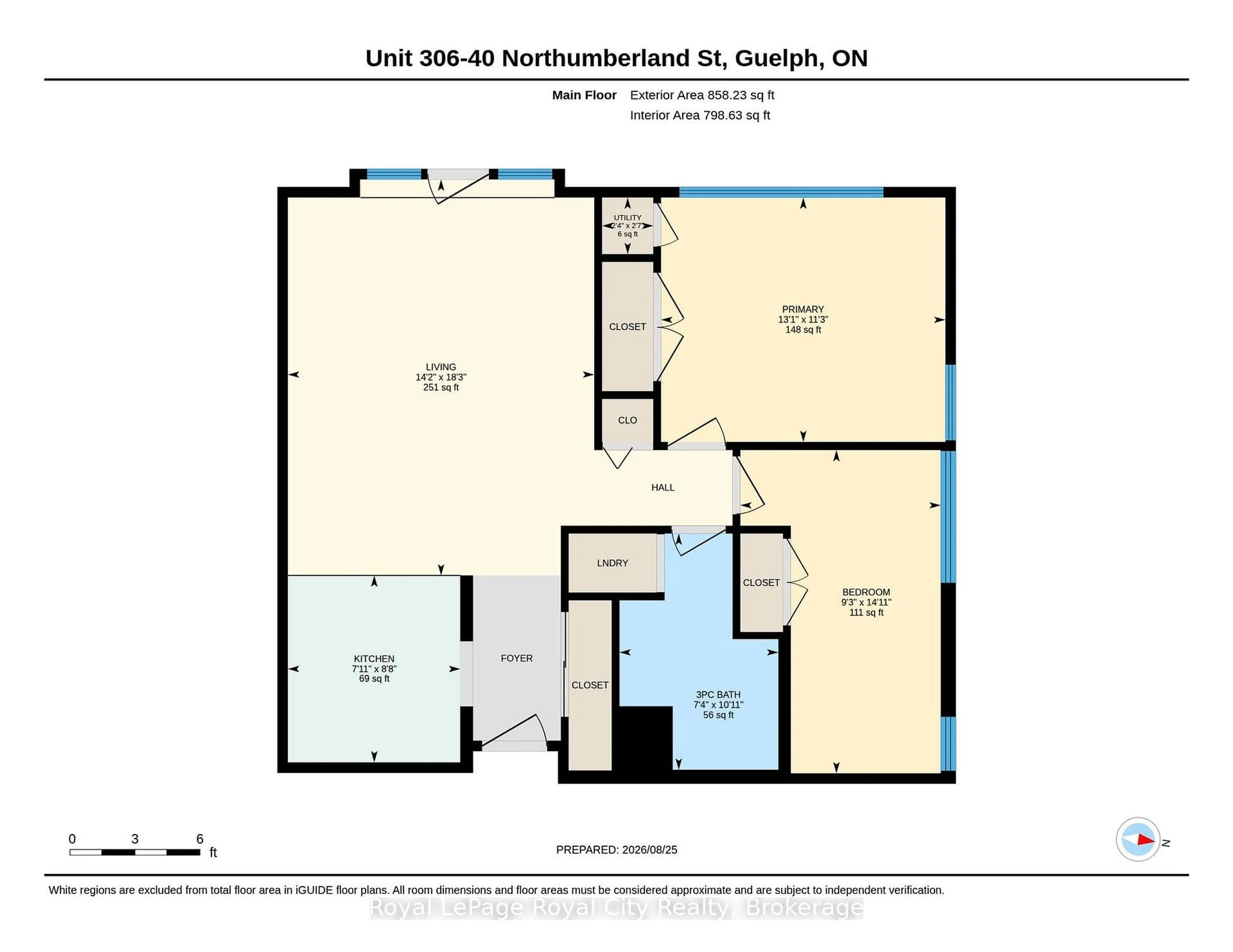 Floor plan for 40 Northumberland St #306, Guelph Ontario N1H 3A5