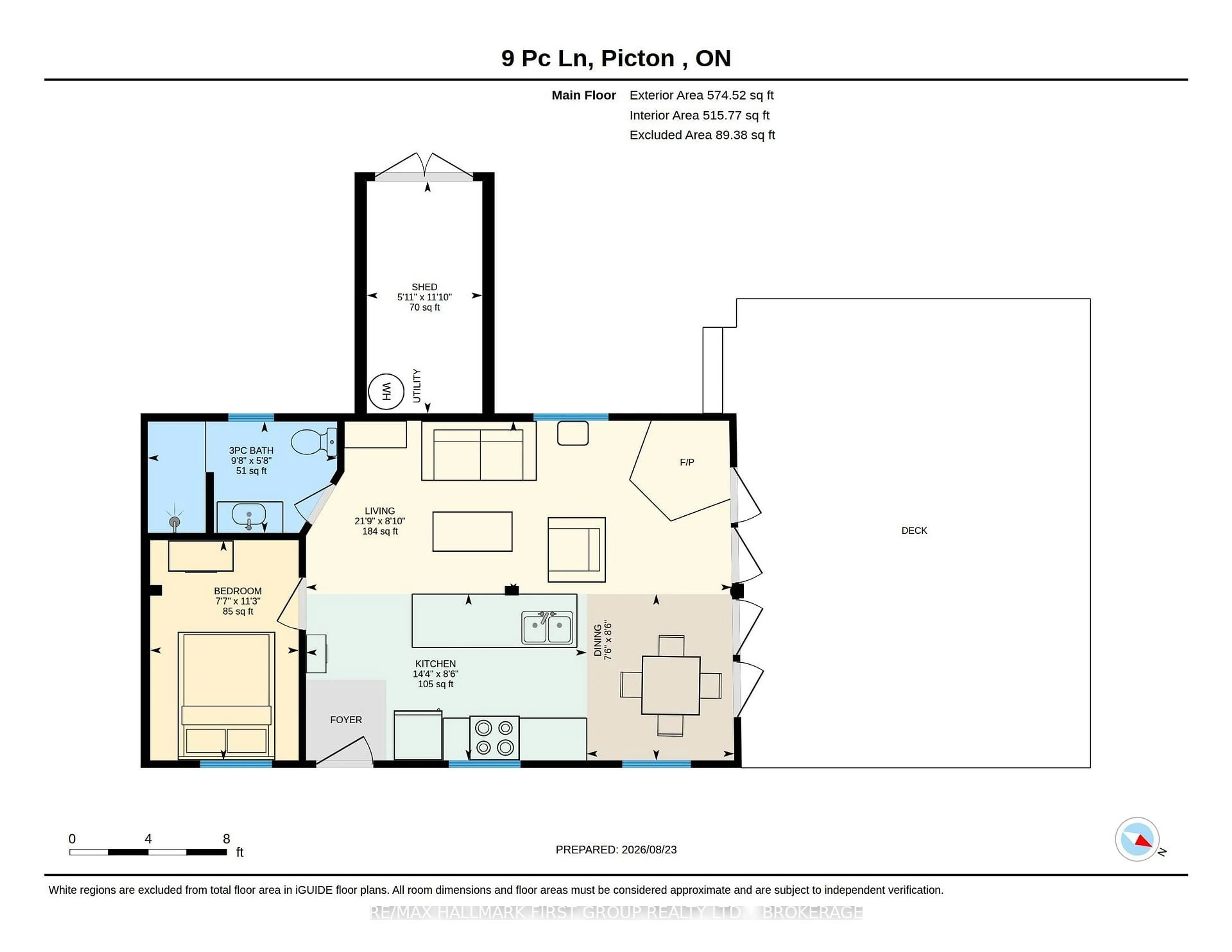 Floor plan for 19 Pc Lane, Prince Edward County Ontario K0K 2T0