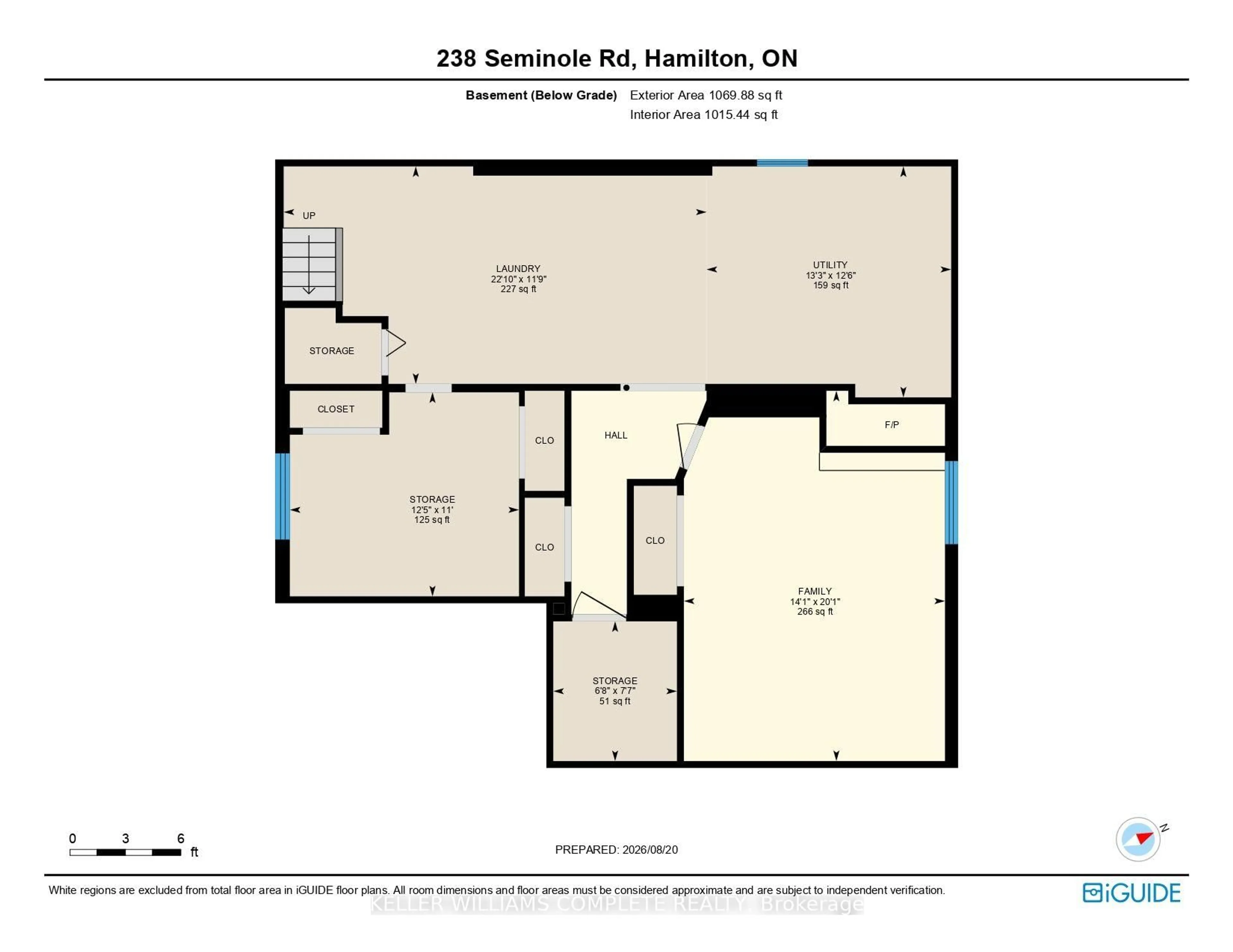 Floor plan for 238 Seminole Rd, Hamilton Ontario L9G 1Y9