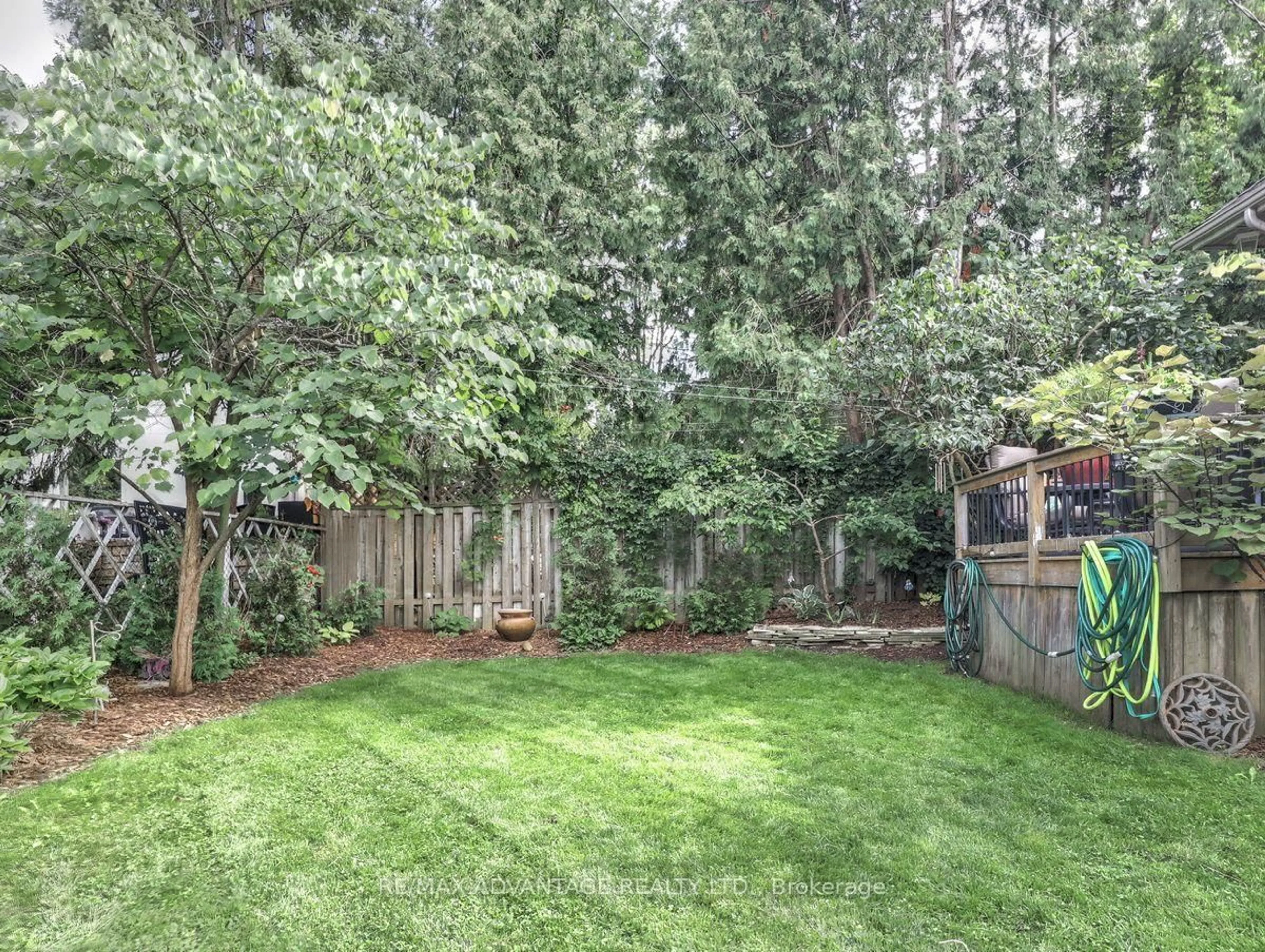 Patio, forest/trees view for 232 Edward St, London South Ontario N6C 3J4