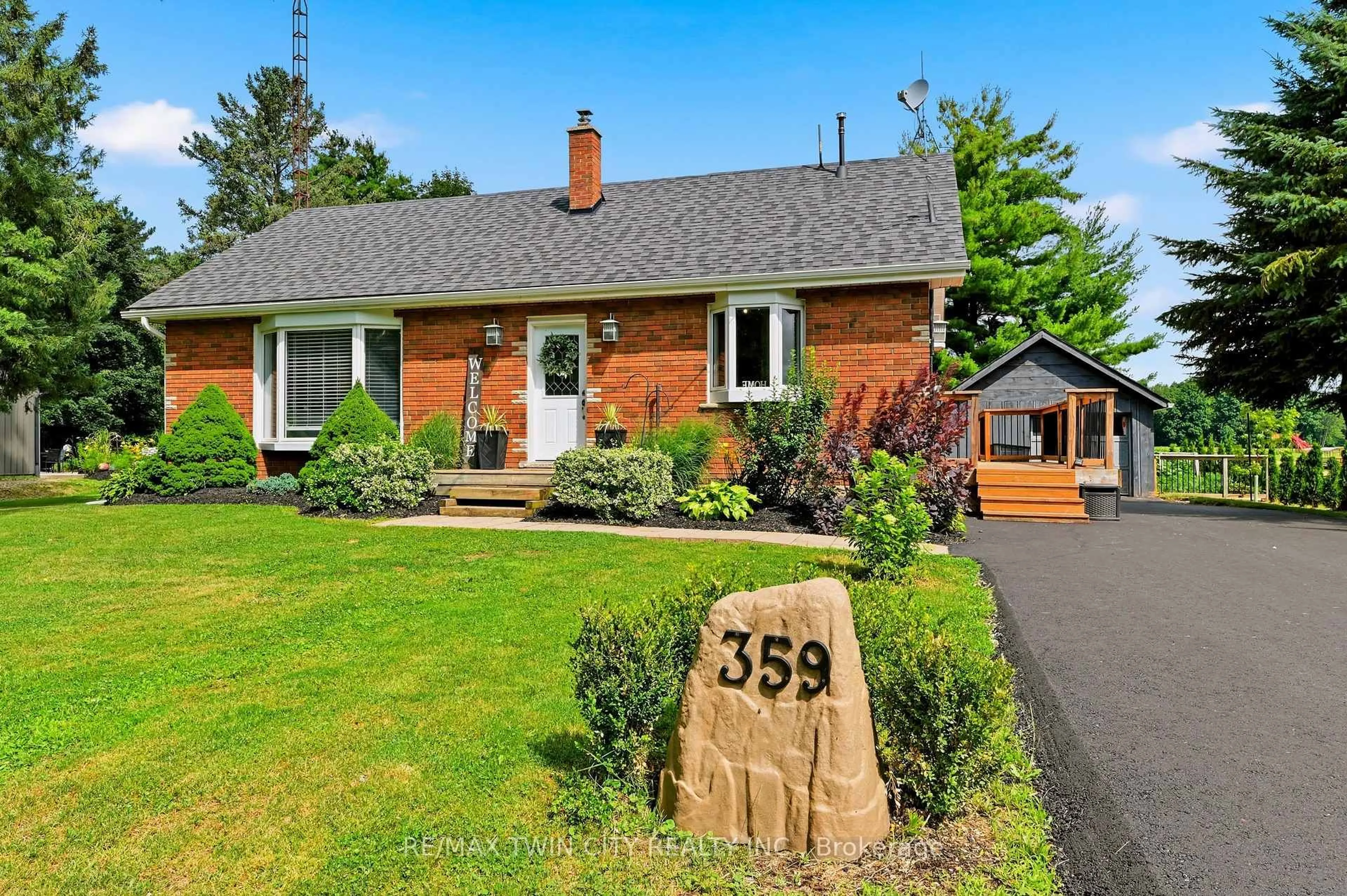 Home with brick exterior material, street for 359 German School Rd, Brant Ontario N3L 3E1