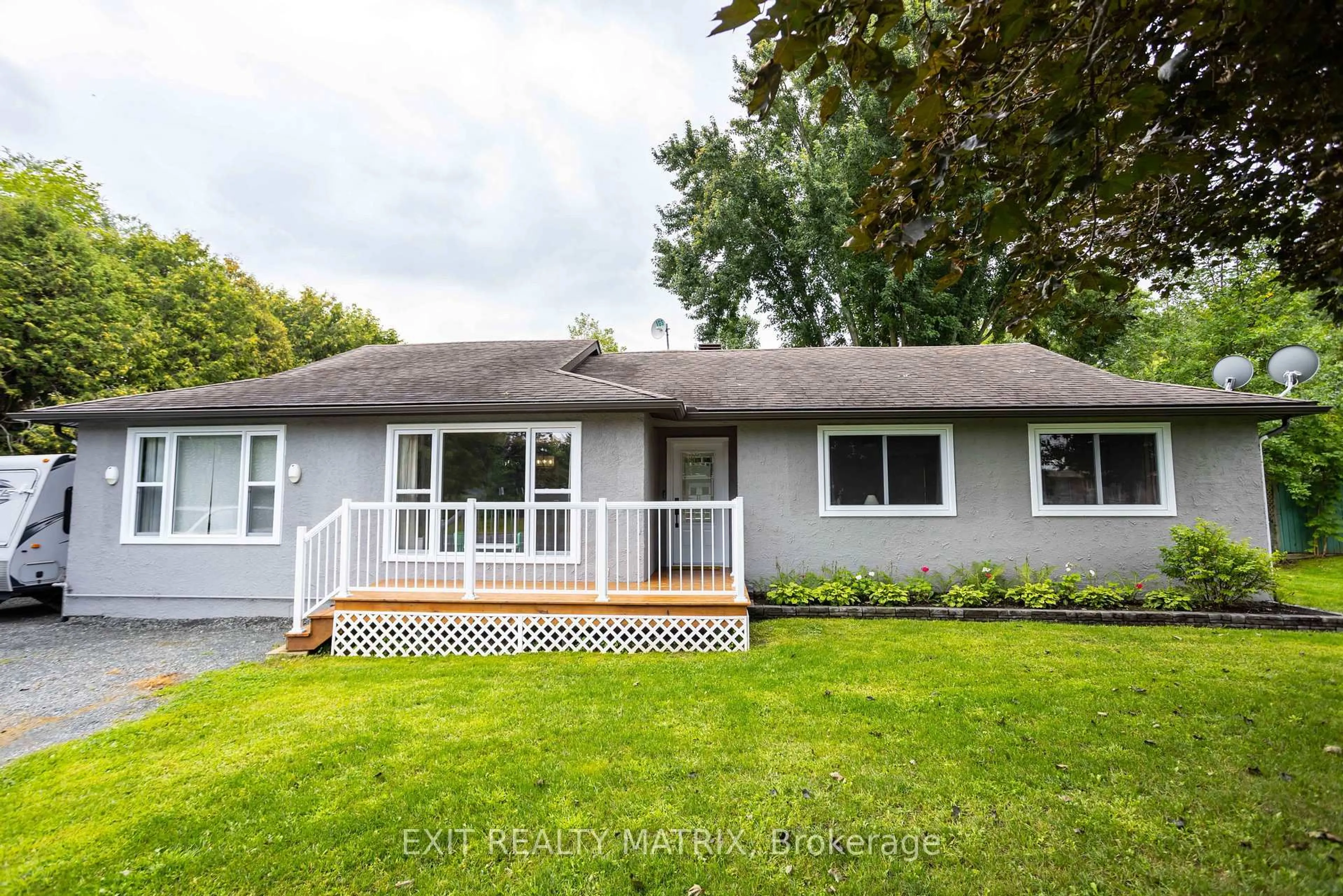 Home with vinyl exterior material, street for 415 Front Rd, Champlain Ontario K0B 1K0