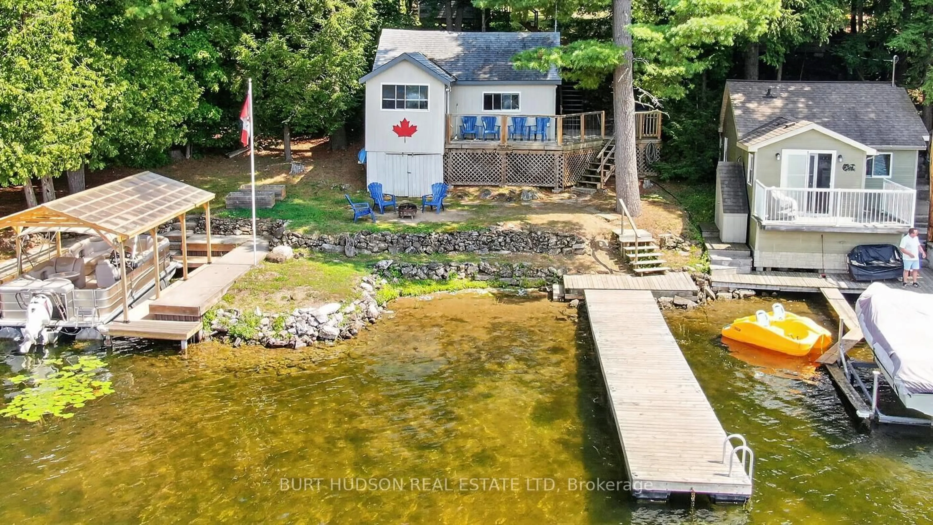 A pic from outside/outdoor area/front of a property/back of a property/a pic from drone, water/lake/river/ocean view for 961 Foster Bay Lane, Leeds and the Thousand Islands Ontario K0E 1B0