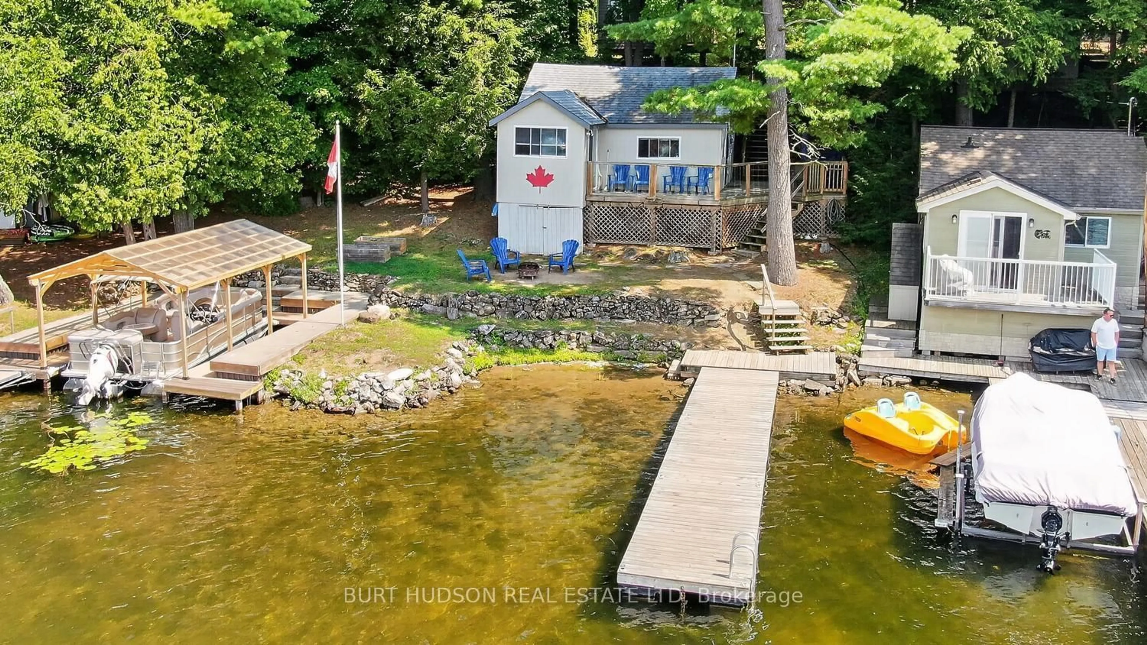 A pic from outside/outdoor area/front of a property/back of a property/a pic from drone, water/lake/river/ocean view for 961 Foster Bay Lane, Leeds and the Thousand Islands Ontario K0E 1B0
