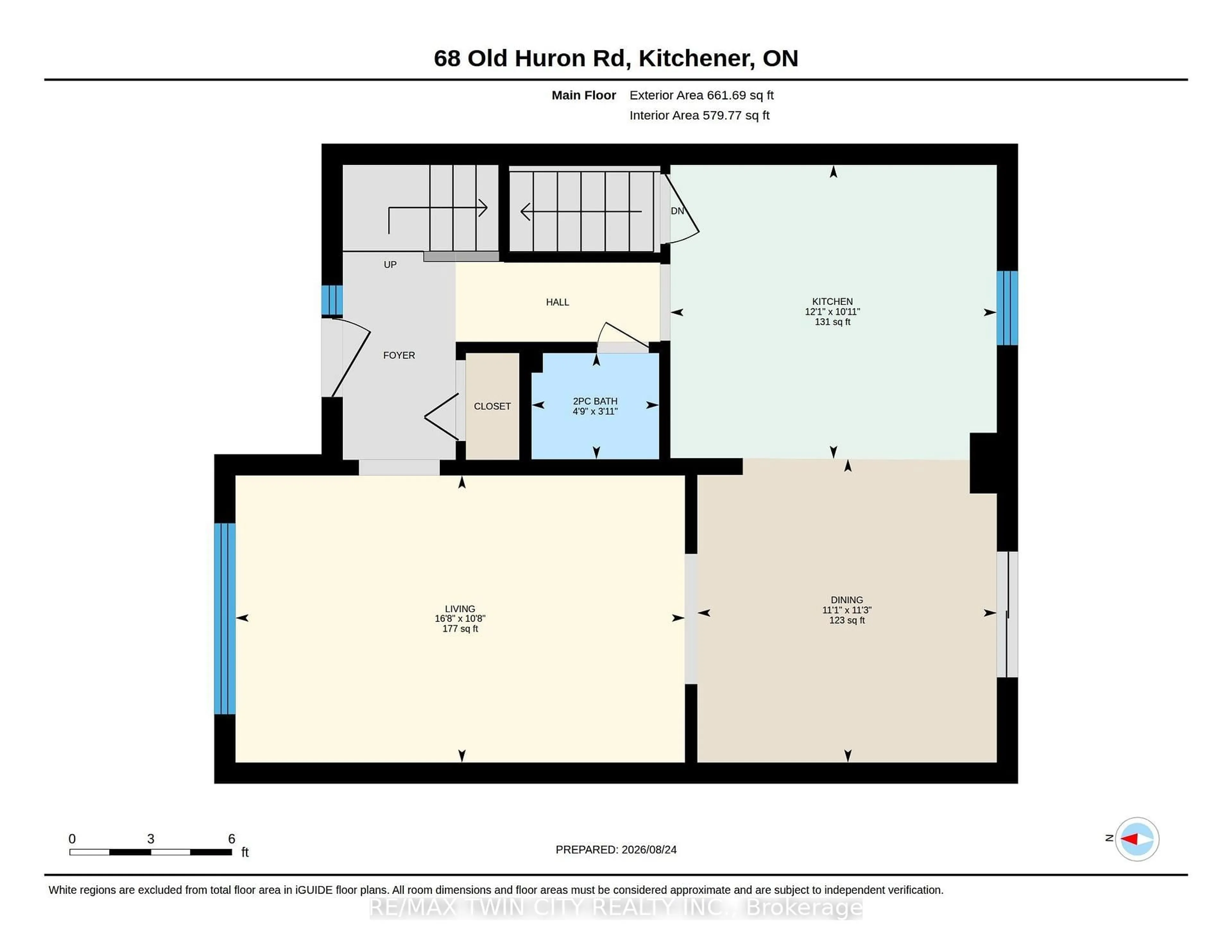 Floor plan for 68 Old Huron Crt, Kitchener Ontario N2R 1L7