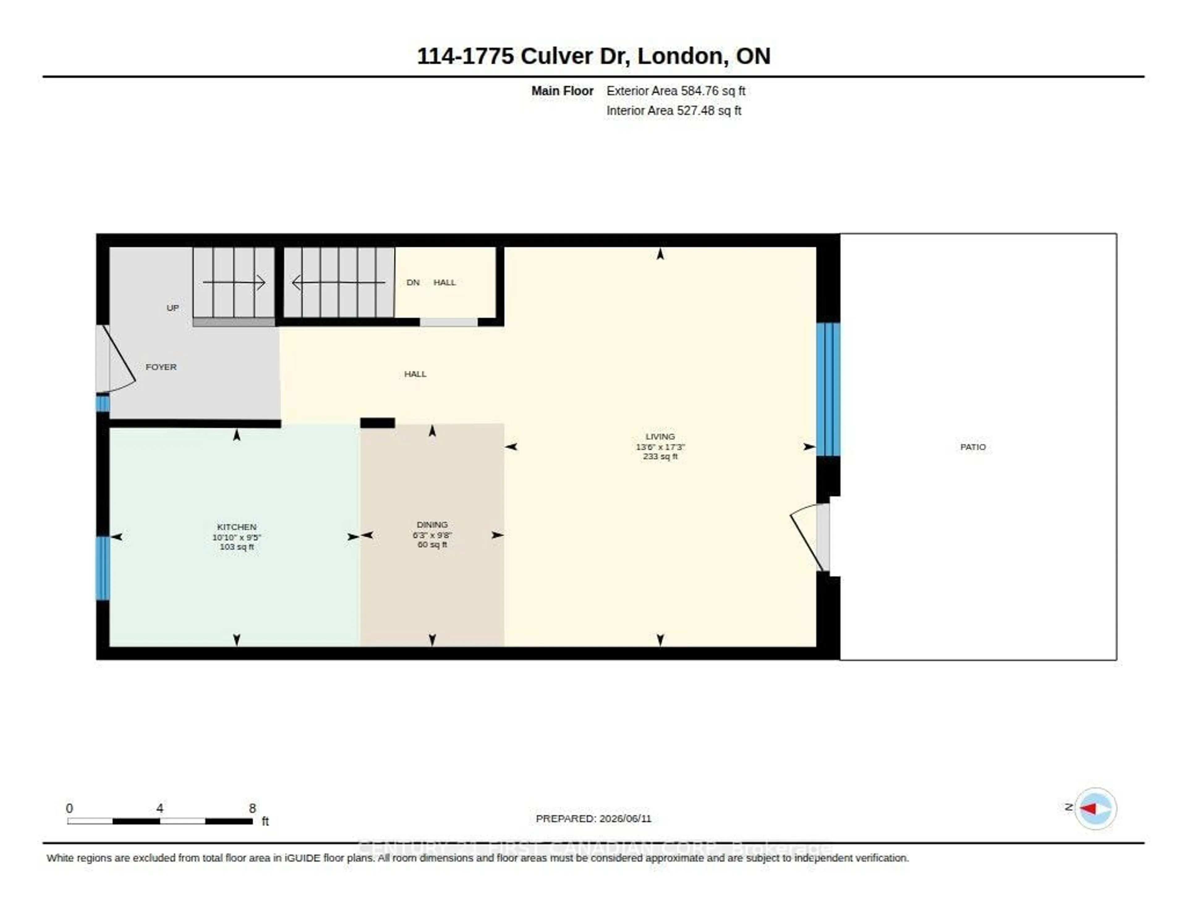 Floor plan for 1775 Culver Dr #114, London East Ontario N5V 3H6