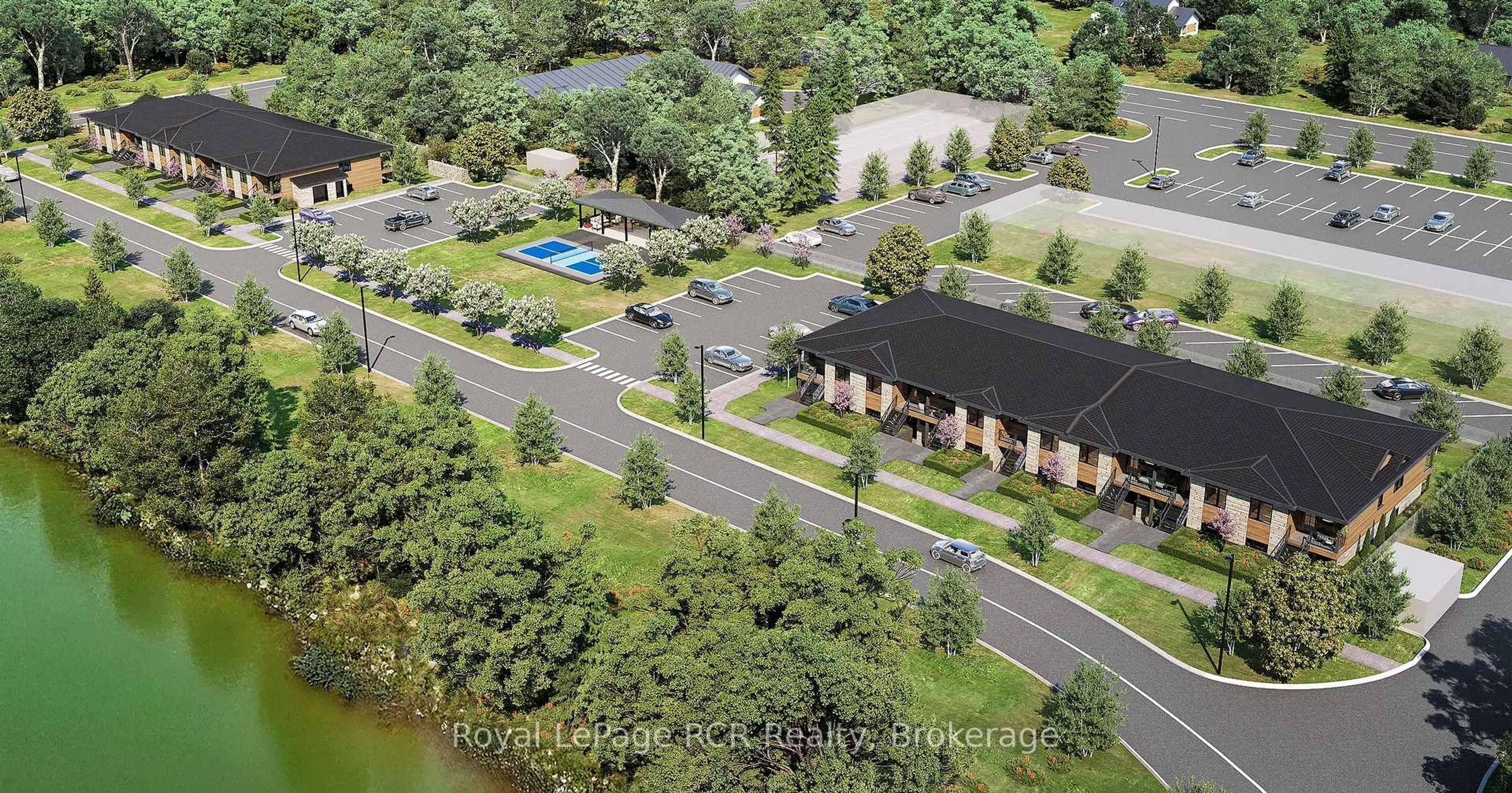 A pic from outside/outdoor area/front of a property/back of a property/a pic from drone, water/lake/river/ocean view for 215 B Concession Rd 10 Rd #Unit 22, Saugeen Shores Ontario N0H 2C7