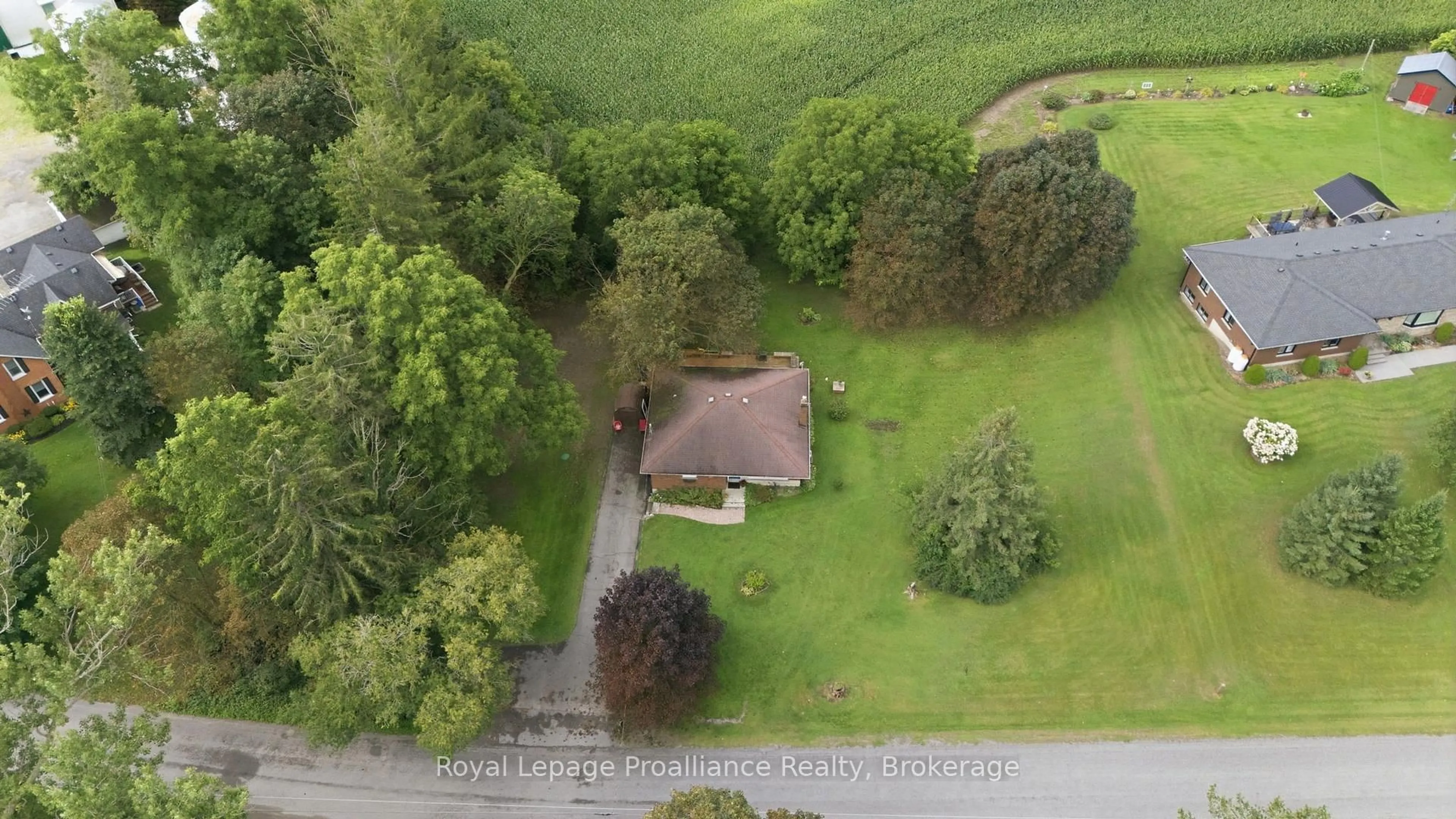 A pic from outside/outdoor area/front of a property/back of a property/a pic from drone, unknown for 8161 Danforth Rd, Hamilton Township Ontario K9A 0N9