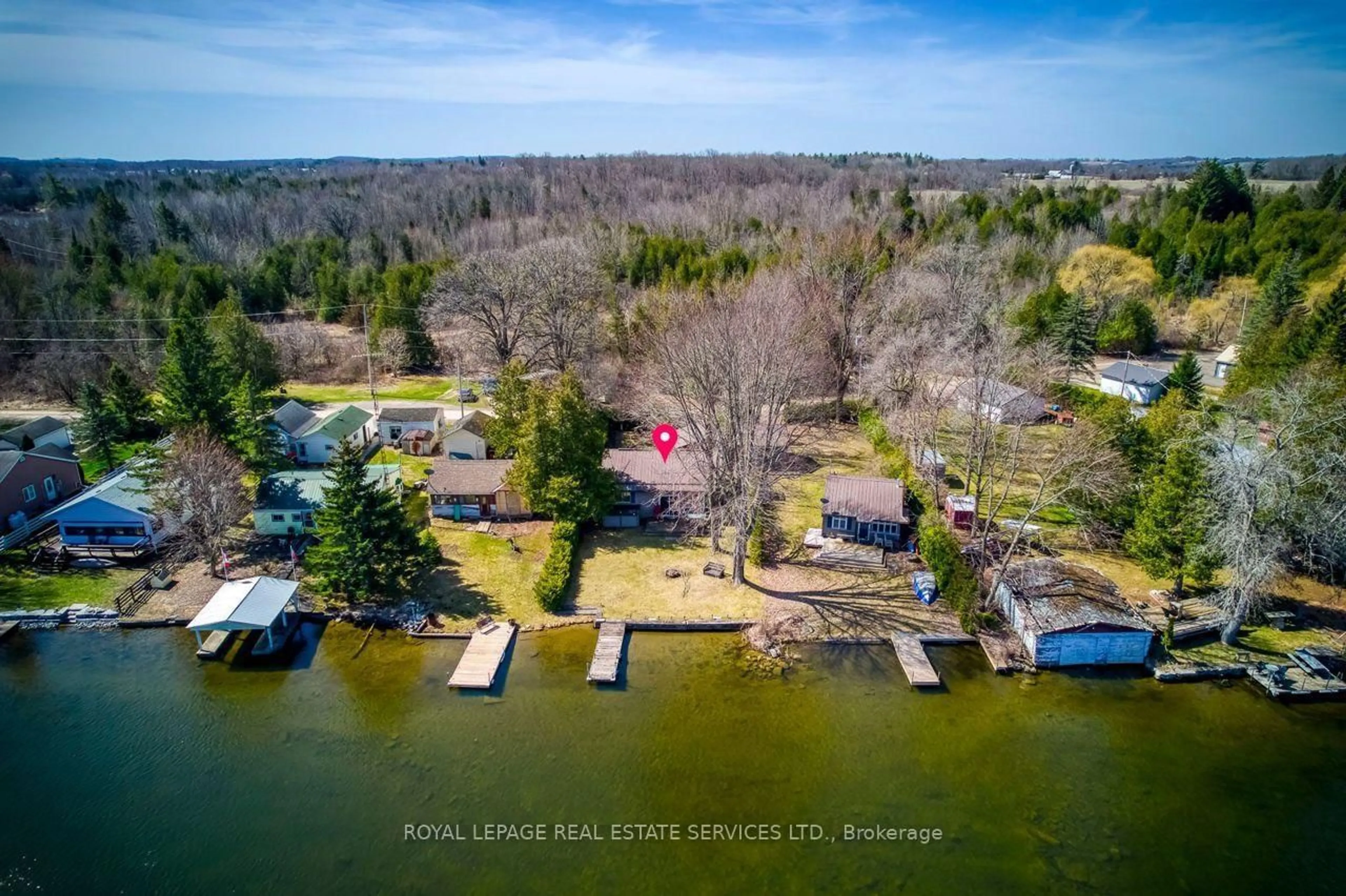A pic from outside/outdoor area/front of a property/back of a property/a pic from drone, water/lake/river/ocean view for 198 Centennial Lane, Trent Hills Ontario K0L 2Z0