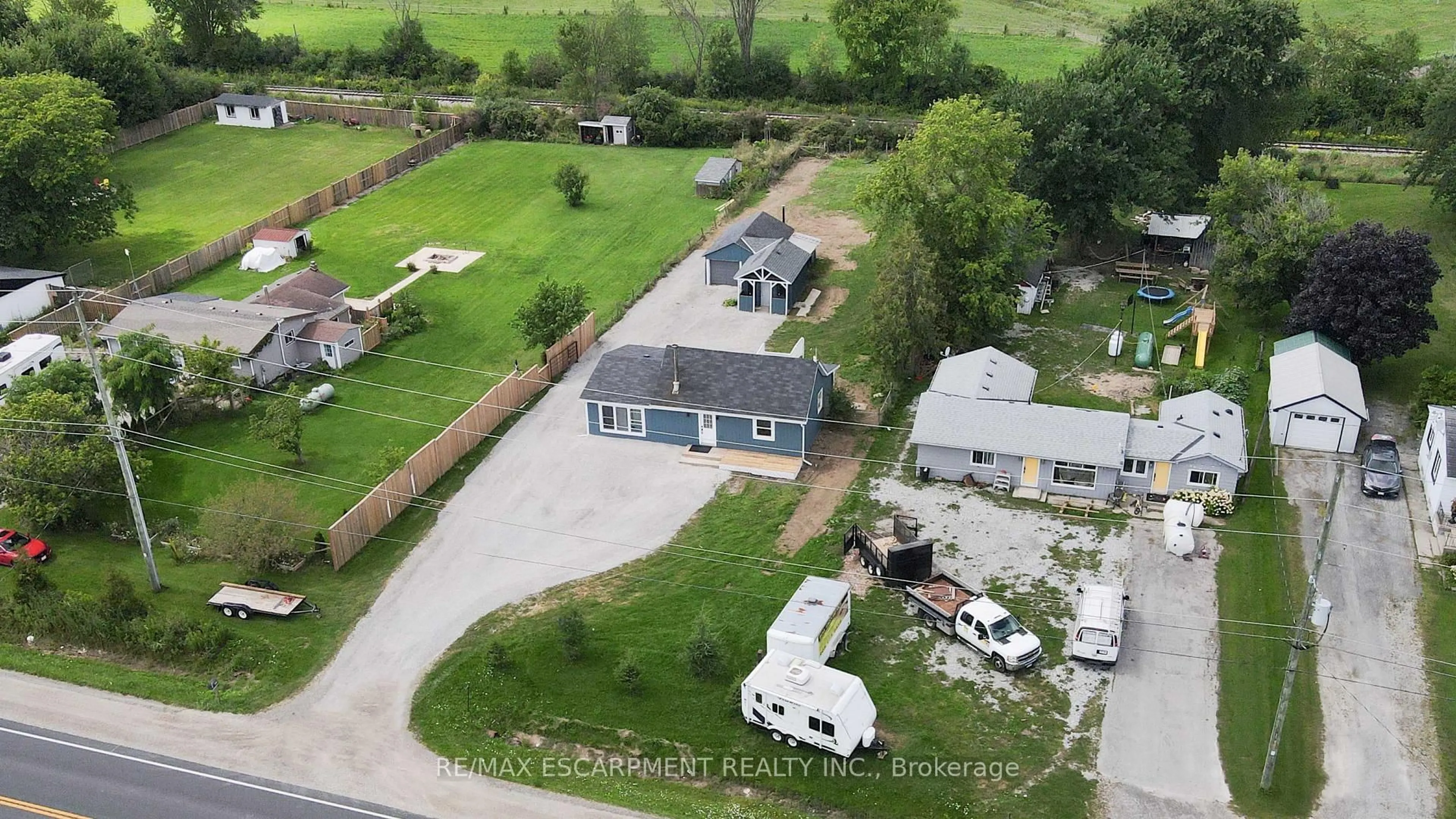 A pic from outside/outdoor area/front of a property/back of a property/a pic from drone, street for 3689 #6 Highway, Haldimand Ontario N0A 1H0