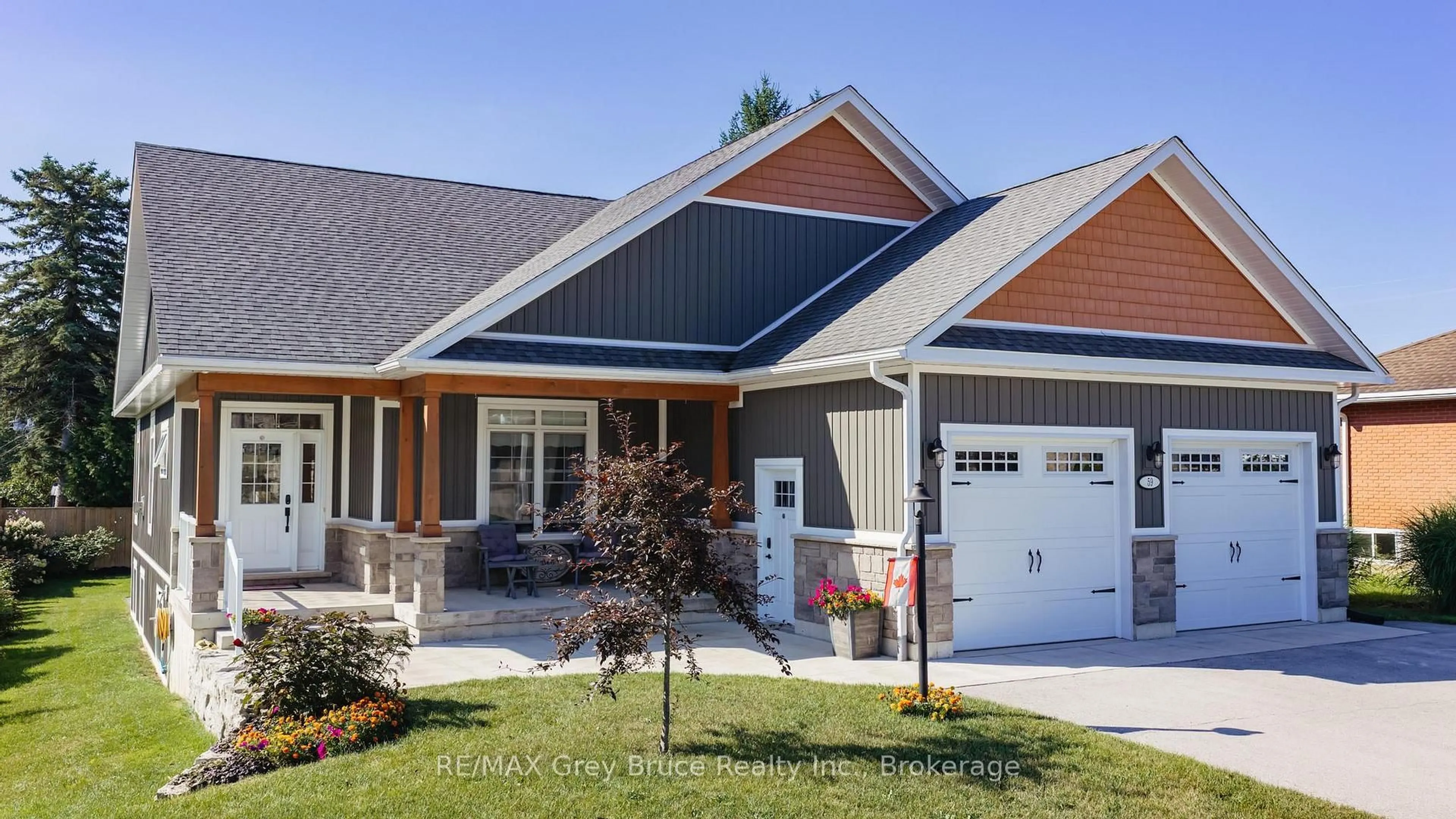 Home with vinyl exterior material, street for 59 4th St, Arran-Elderslie Ontario N0G 1L0
