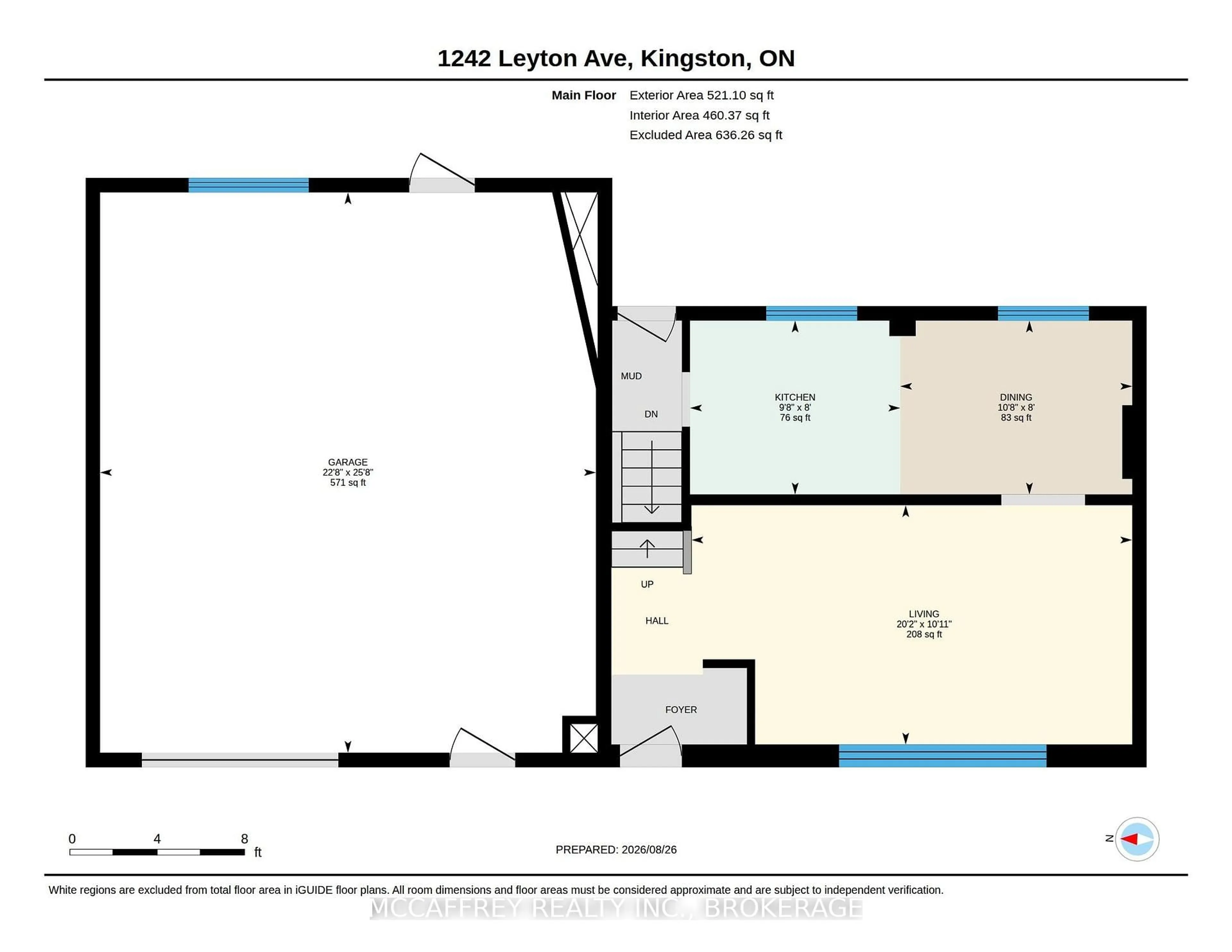 Floor plan for 1242 Leyton Ave, Kingston Ontario K7P 2V6