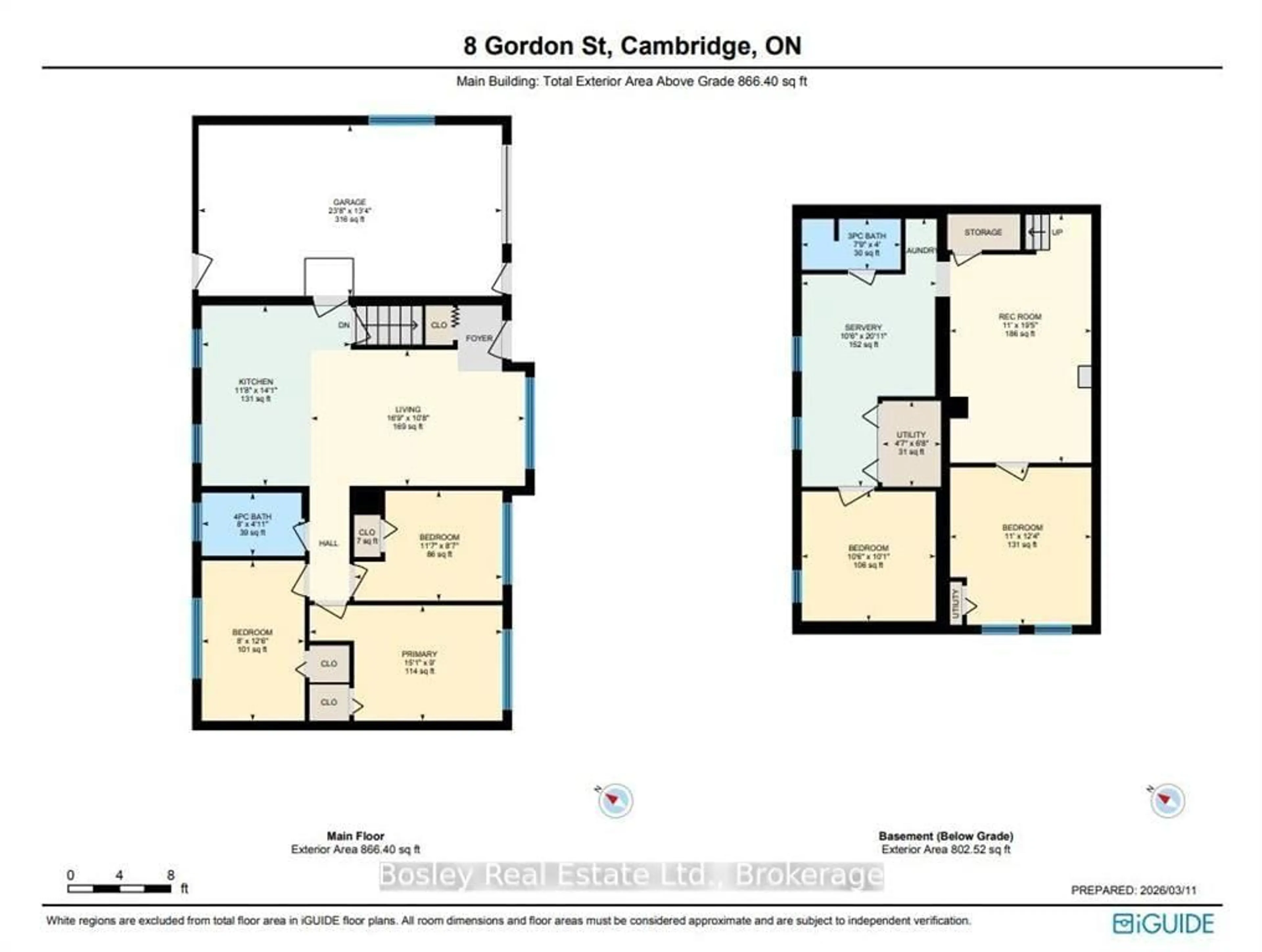 Floor plan for 8 Gordon St, Cambridge Ontario N1S 2G4