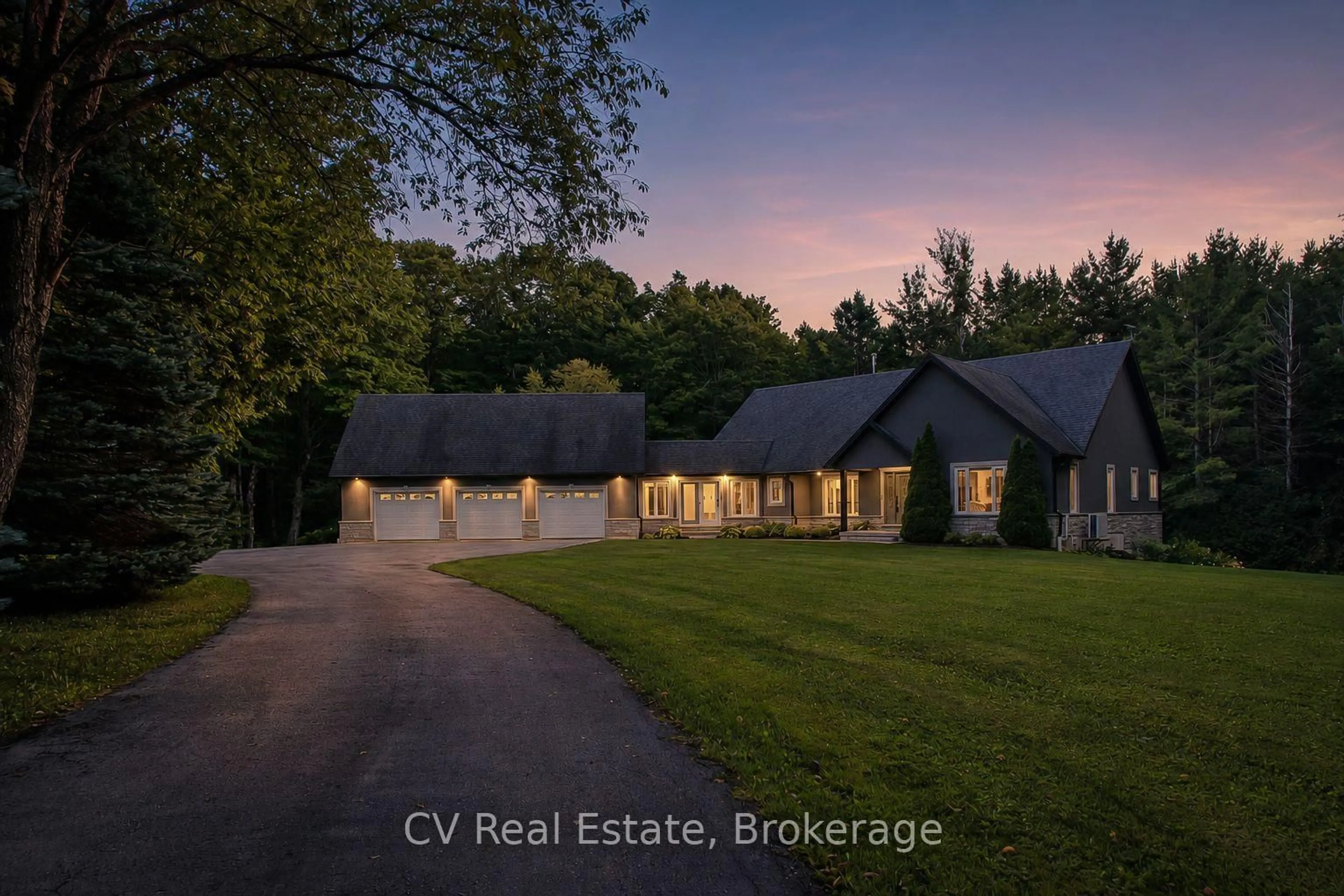 A pic from outside/outdoor area/front of a property/back of a property/a pic from drone, street for 595530 4th Line, Blue Mountains Ontario N0H 2H0