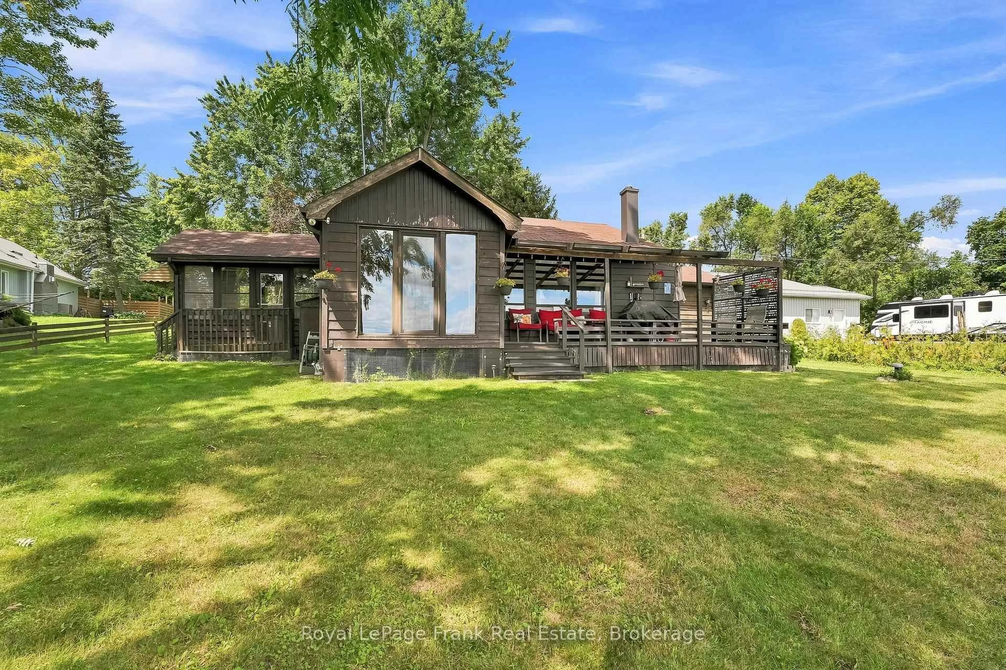 A pic from outside/outdoor area/front of a property/back of a property/a pic from drone, water/lake/river/ocean view for 131 Ball Point Rd, Kawartha Lakes Ontario K0M 2C0