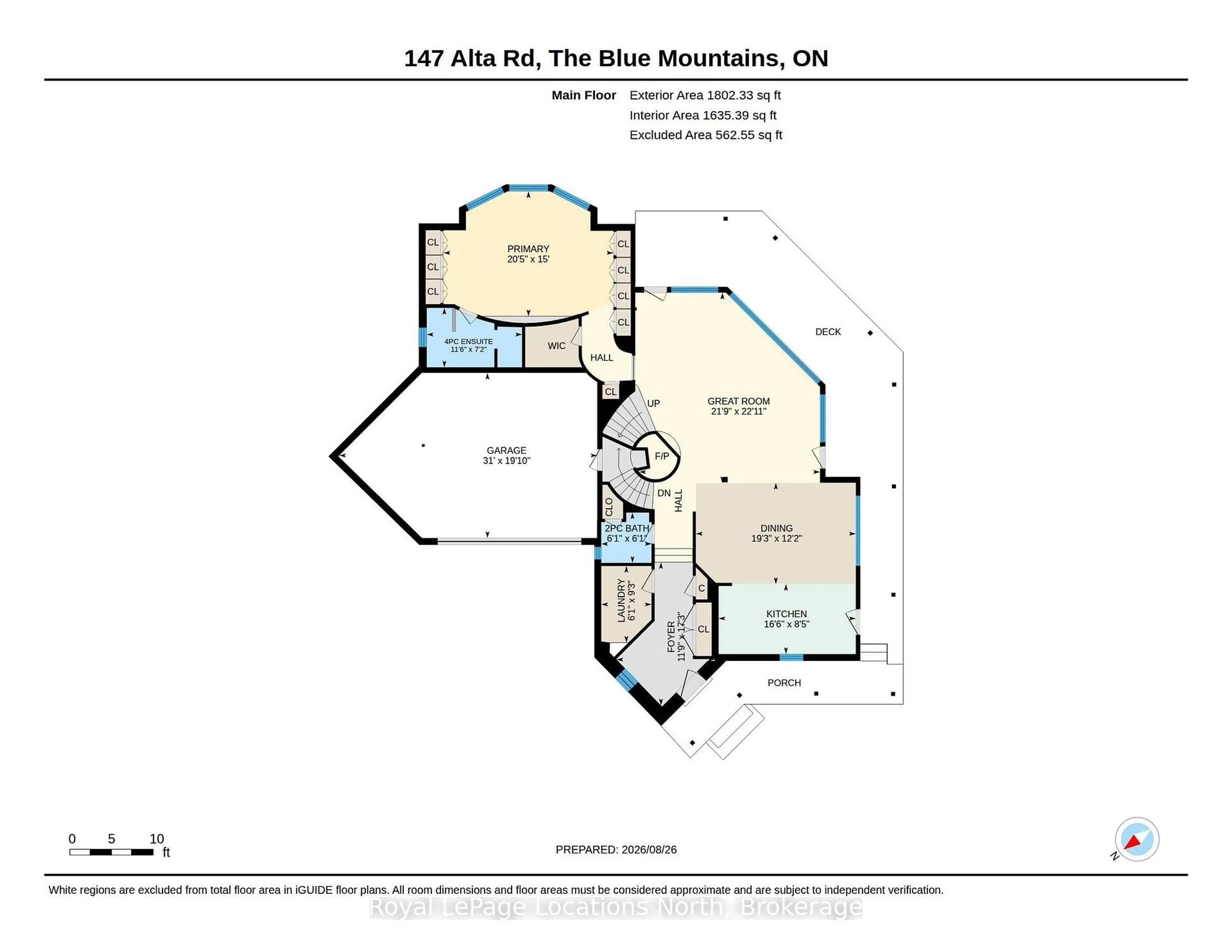 Floor plan for 147 Alta Rd, Blue Mountains Ontario L9Y 0T2
