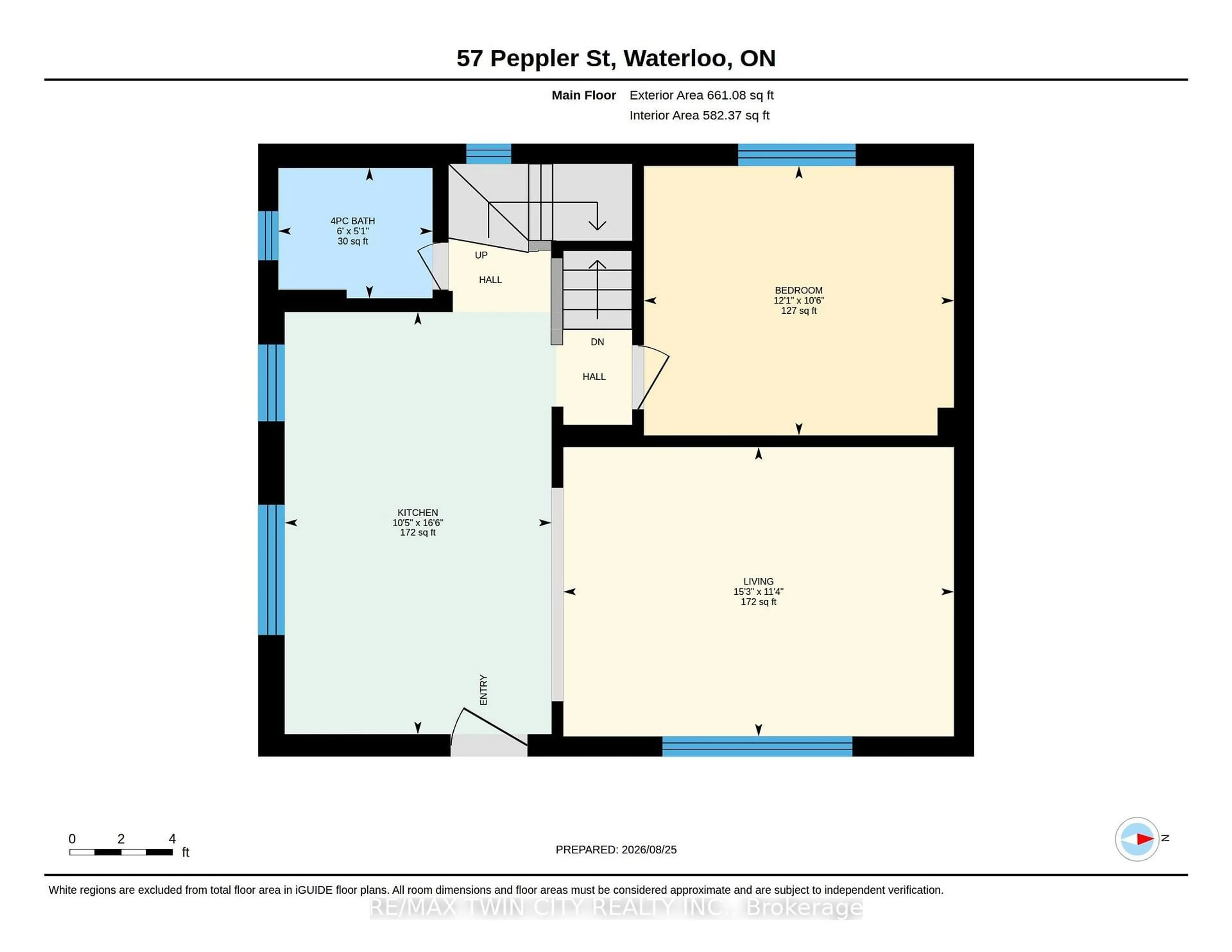 Floor plan for 57 Peppler St, Waterloo Ontario N2J 3C7