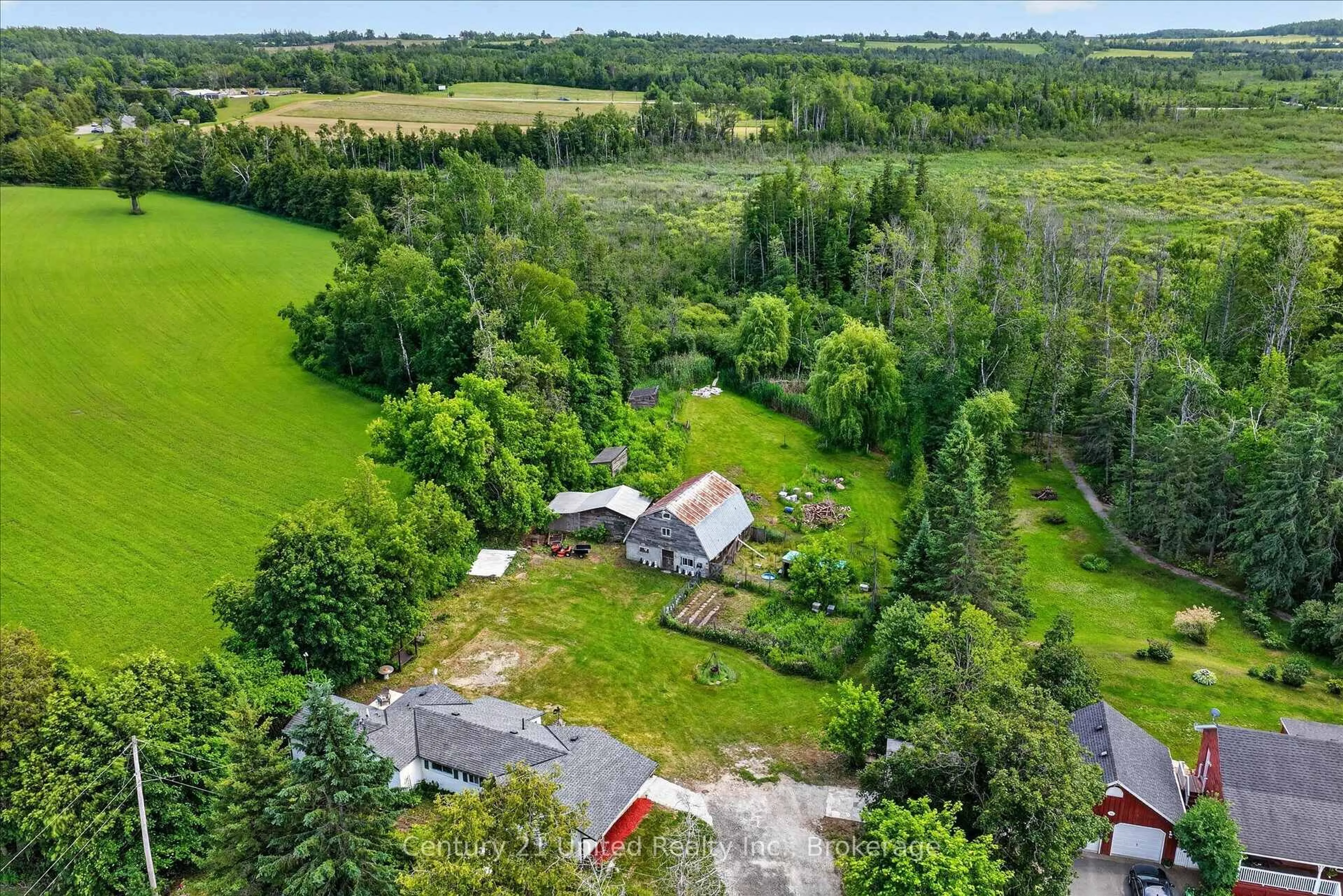 A pic from outside/outdoor area/front of a property/back of a property/a pic from drone, water/lake/river/ocean view for 93 Loop Line, Kawartha Lakes Ontario K0L 2W0