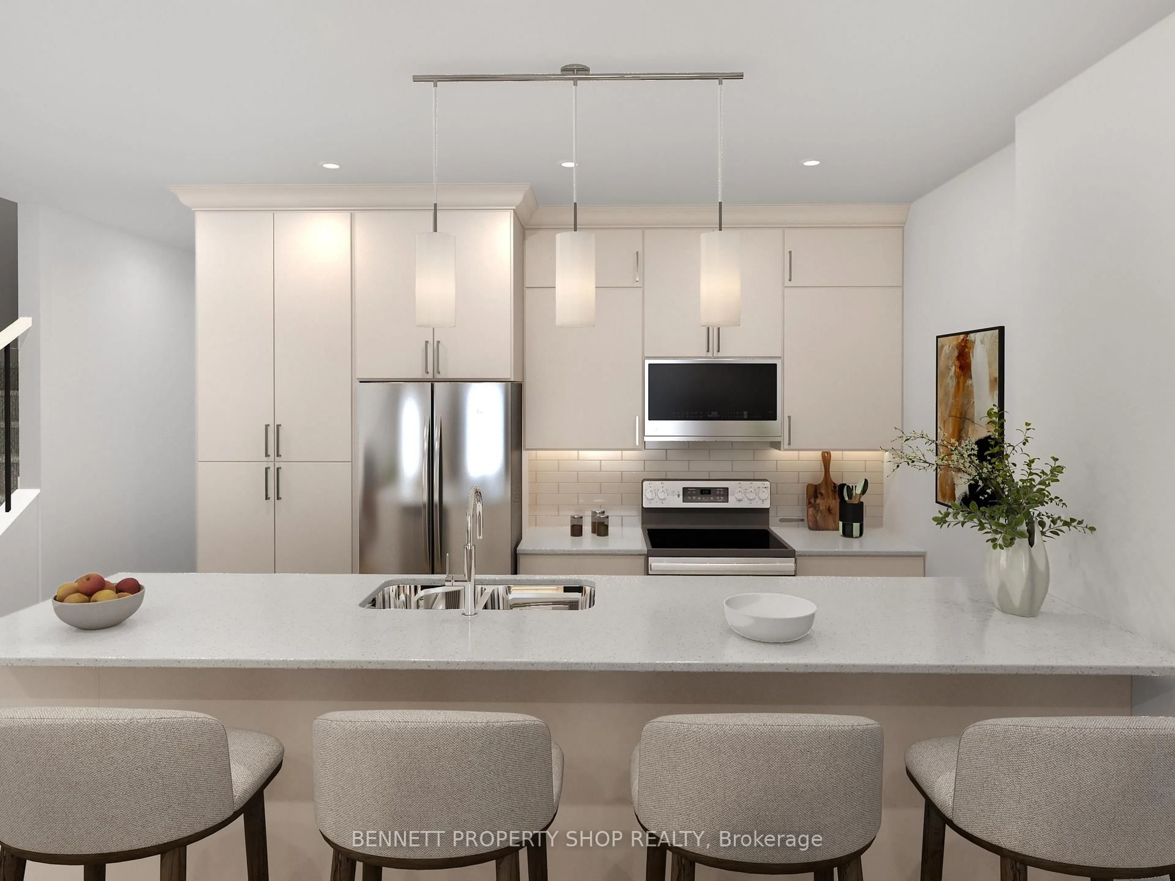 Contemporary kitchen, ceramic/tile floor for 113 Rosalie Rdge, Ottawa Ontario K1W 1G1