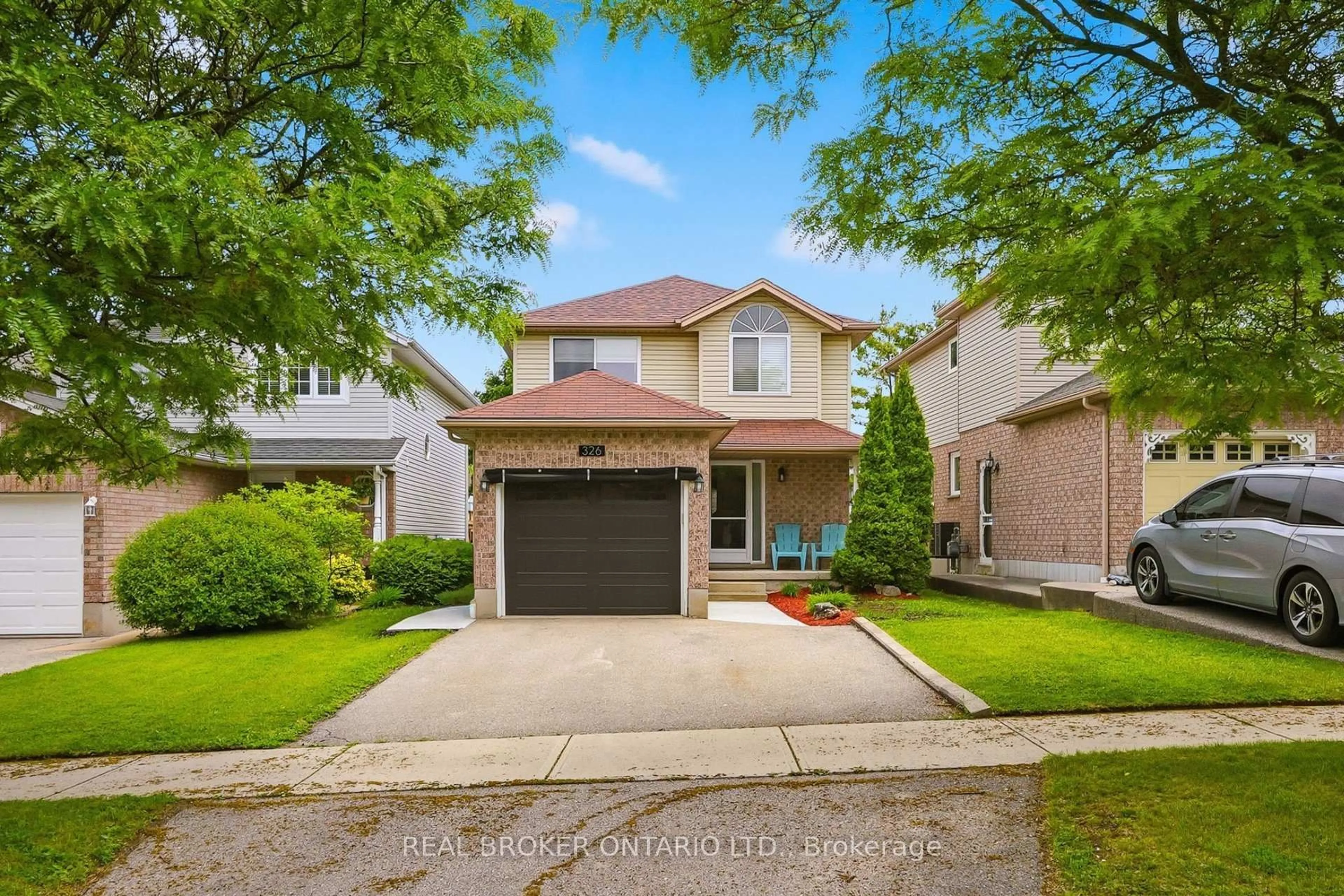 Home with brick exterior material, street for 326 Rosette Dr, Waterloo Ontario N2K 3W7