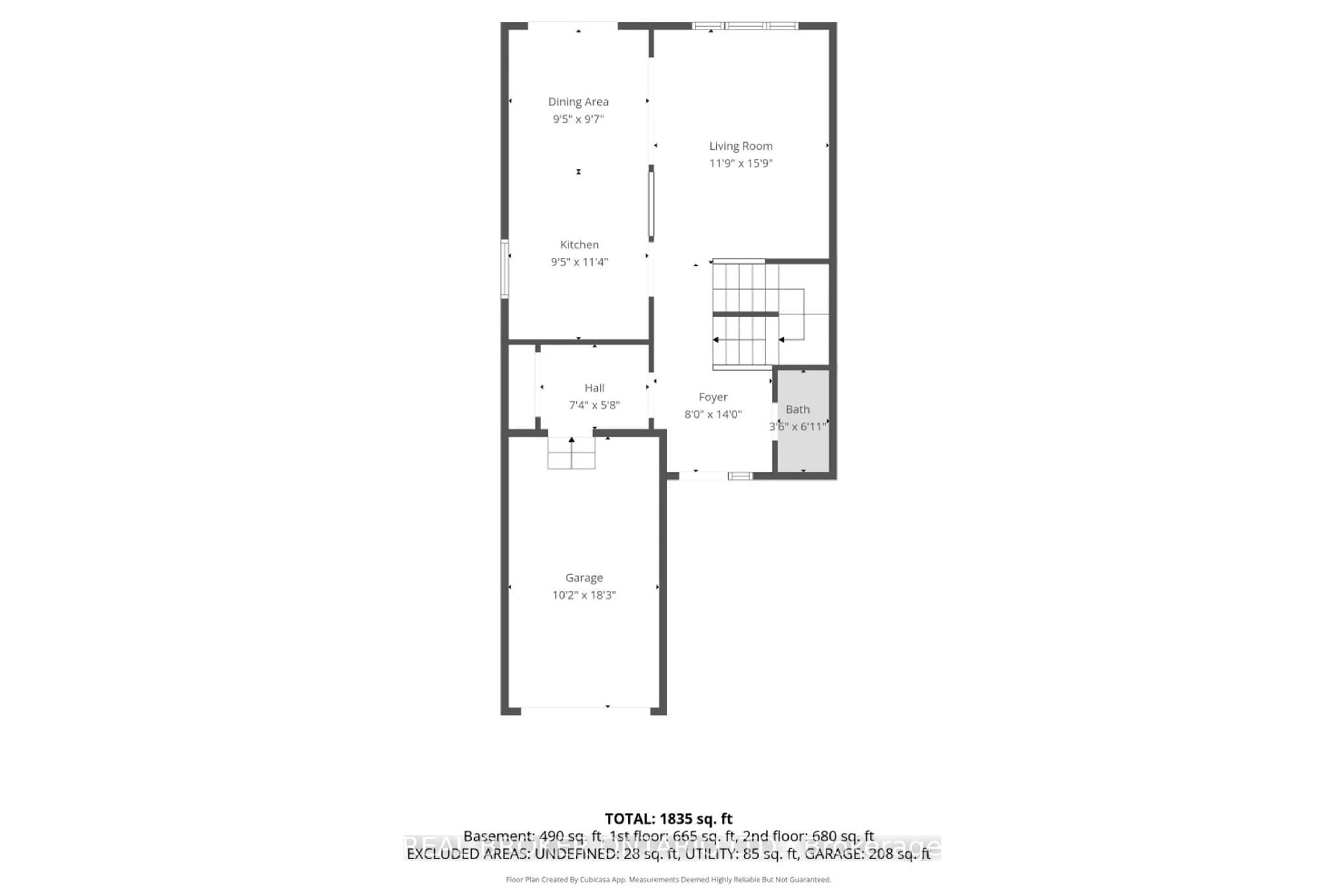 Floor plan for 326 Rosette Dr, Waterloo Ontario N2K 3W7