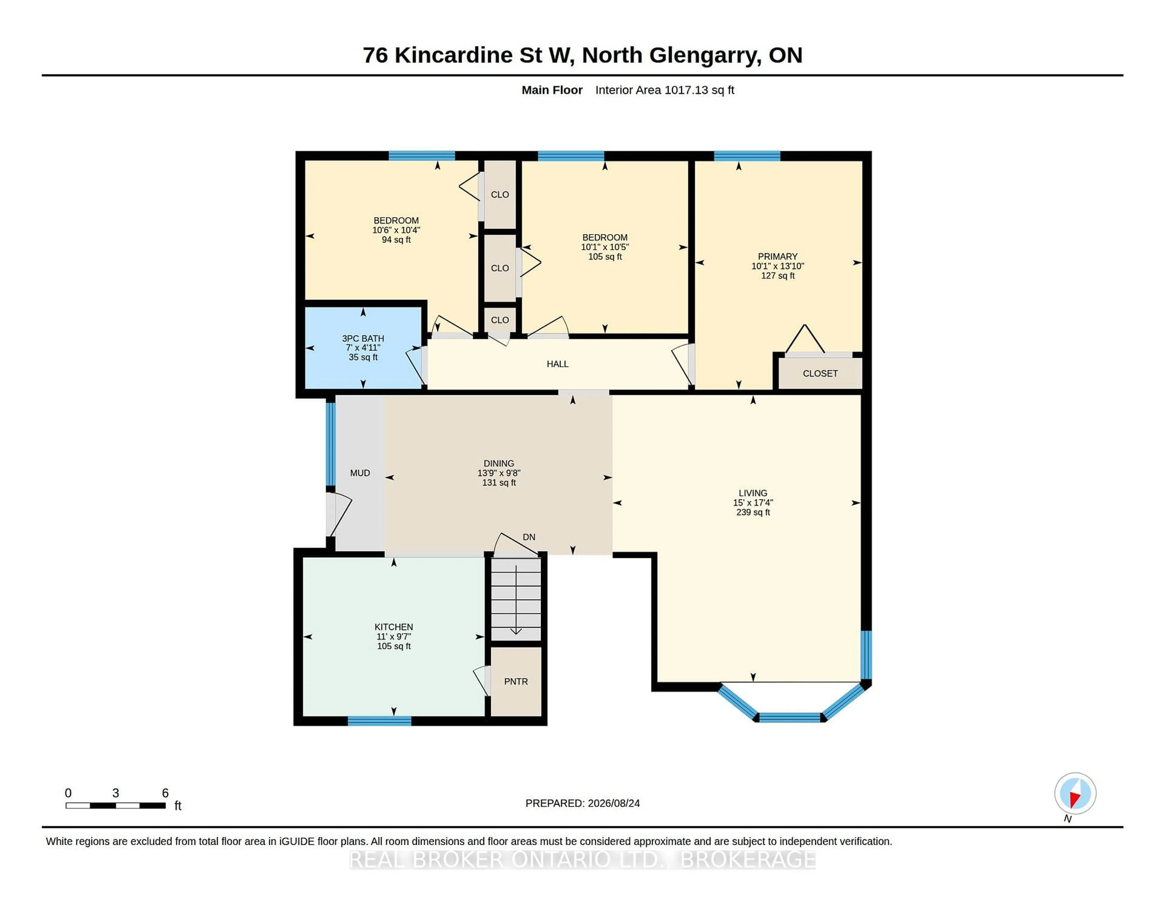 Floor plan for 76 Kincardine Rd, North Glengarry Ontario K0C 1A0