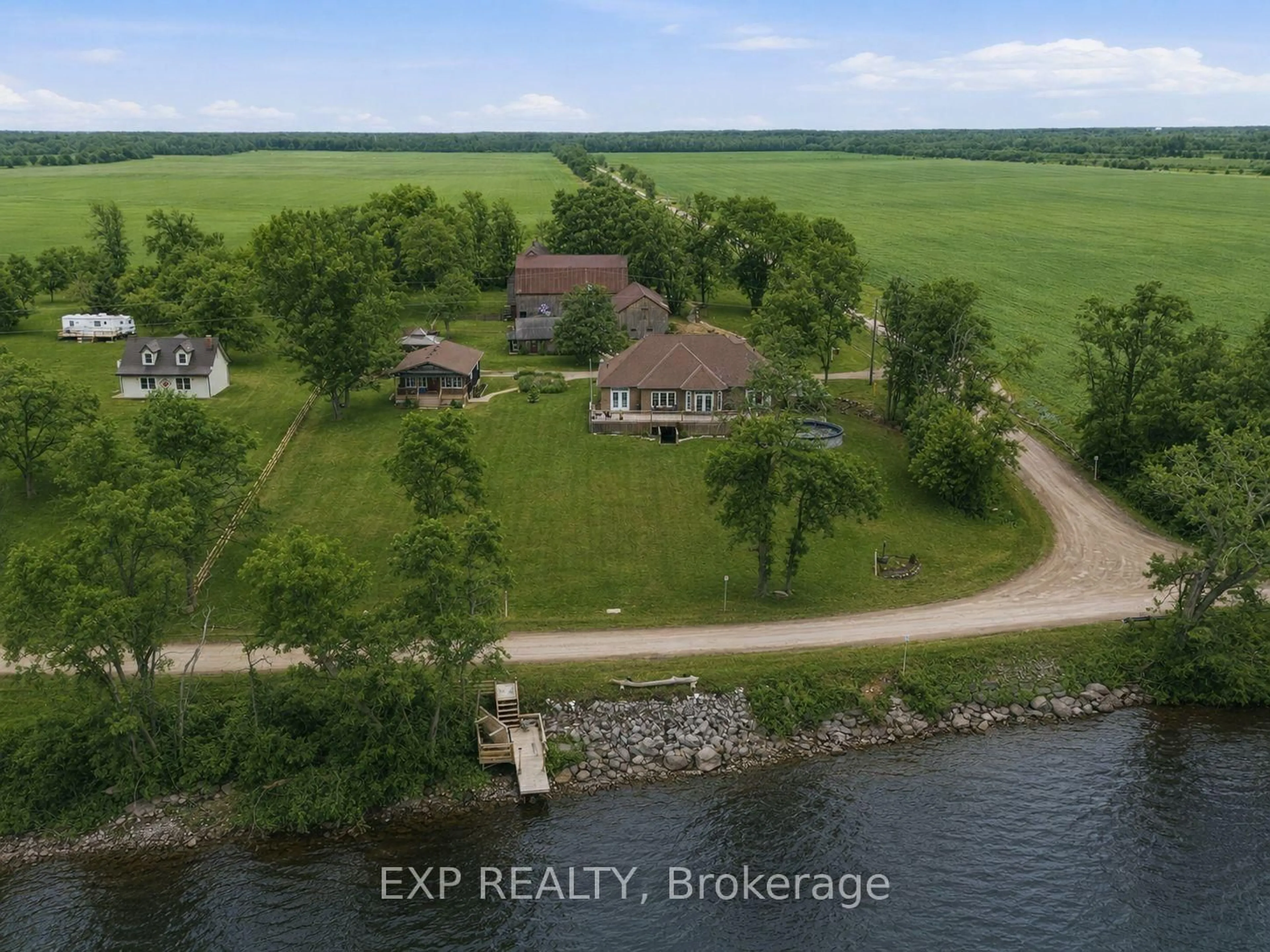 A pic from outside/outdoor area/front of a property/back of a property/a pic from drone, water/lake/river/ocean view for 516 ALLISON Rd, Prince Edward County Ontario K0K 1W0