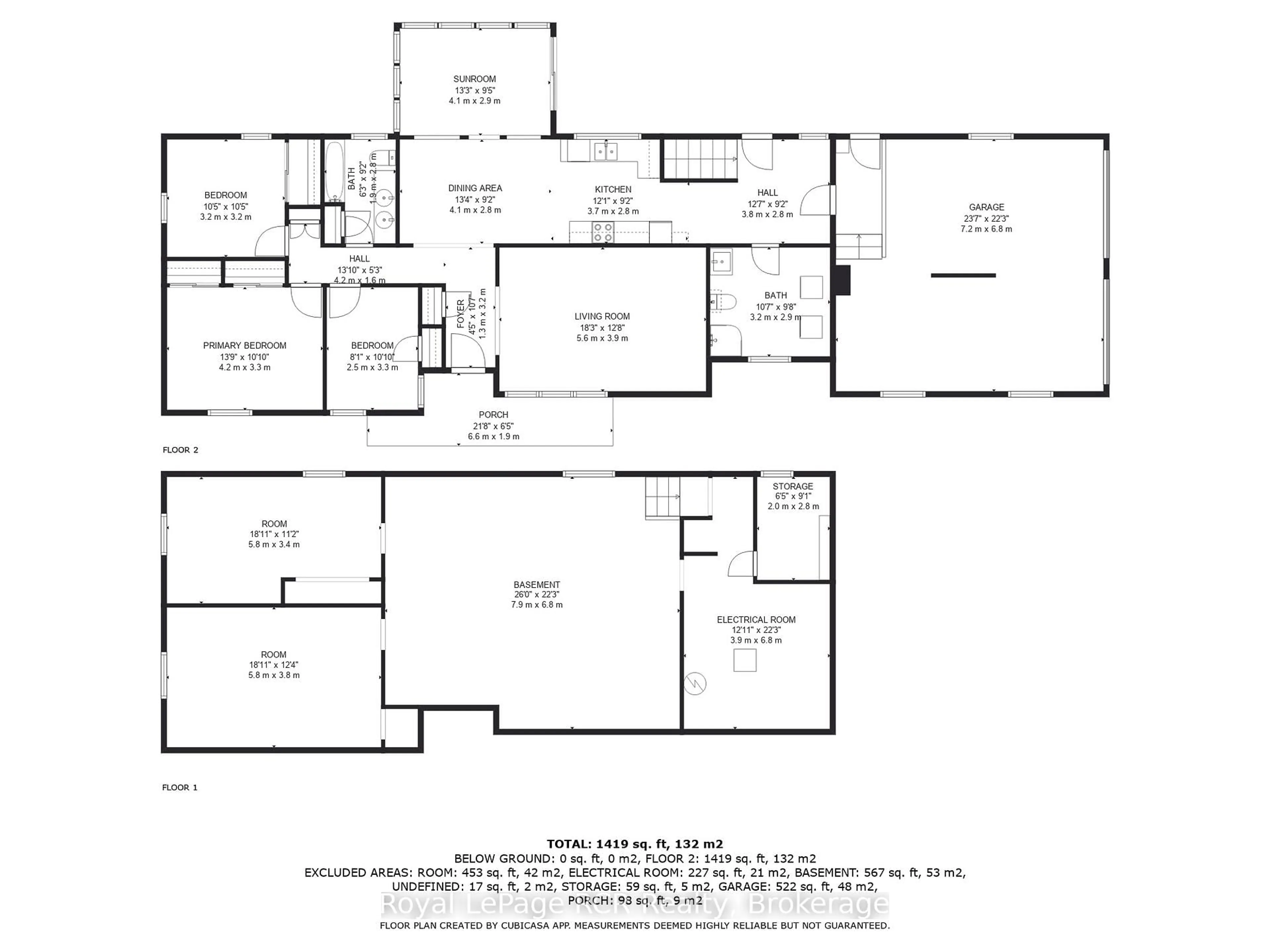 Floor plan for 315 2nd St, Hanover Ontario N4N 1A4