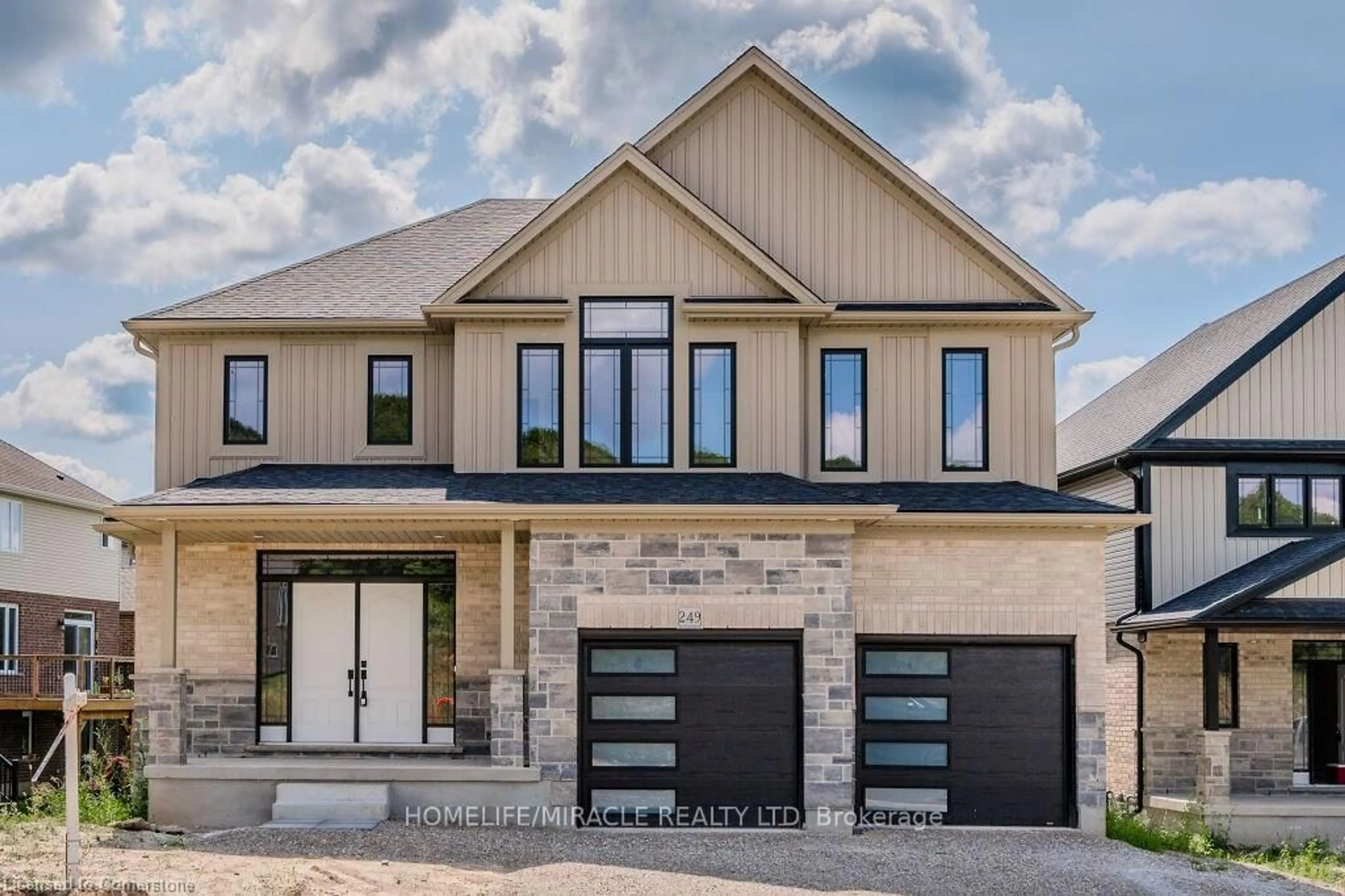 Home with brick exterior material, street for 249 Ladyslipper Dr, Waterloo Ontario N2V 0H5