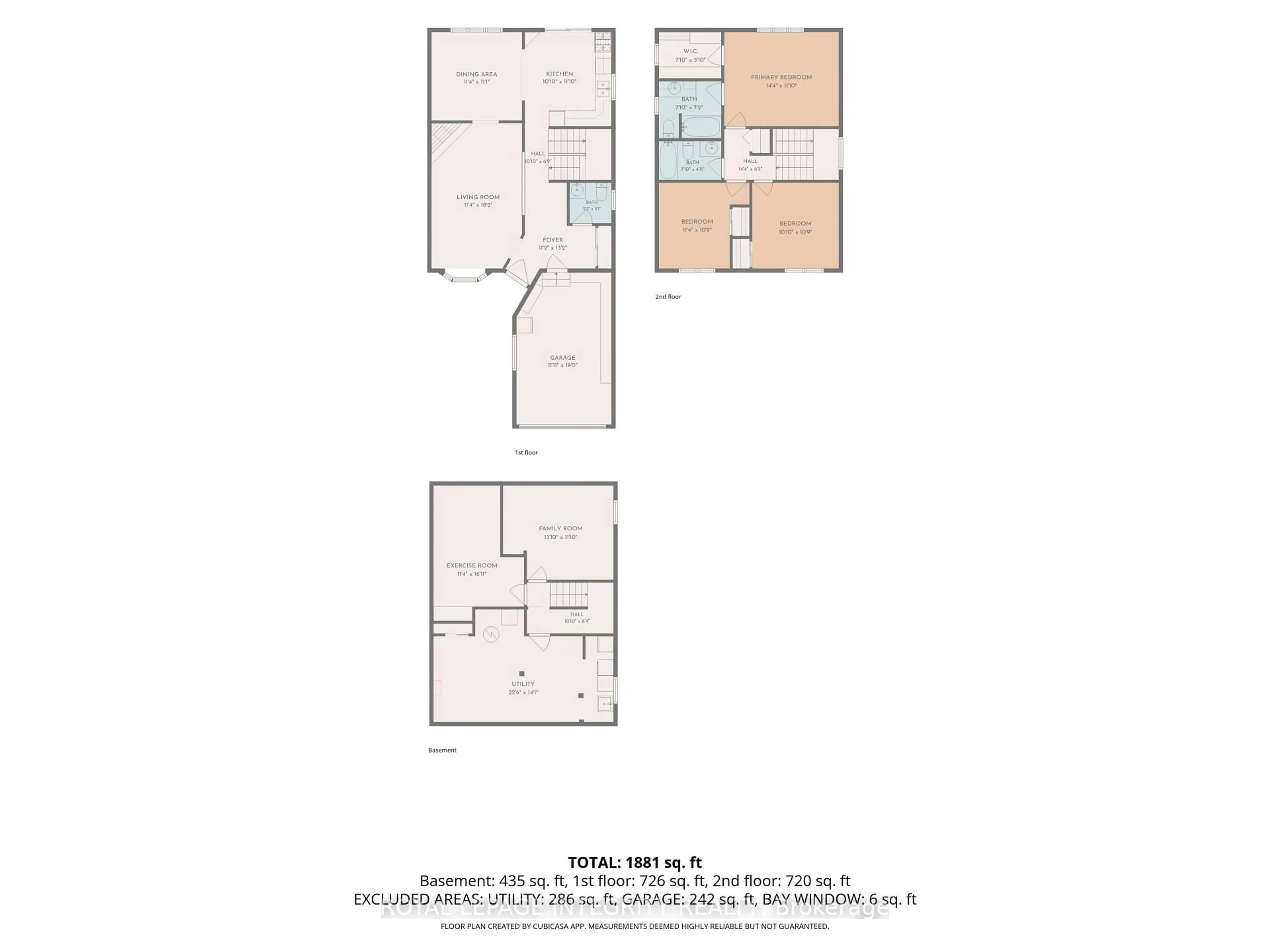 Floor plan for 1692 Toulouse Cres, Ottawa Ontario K1C 6K3