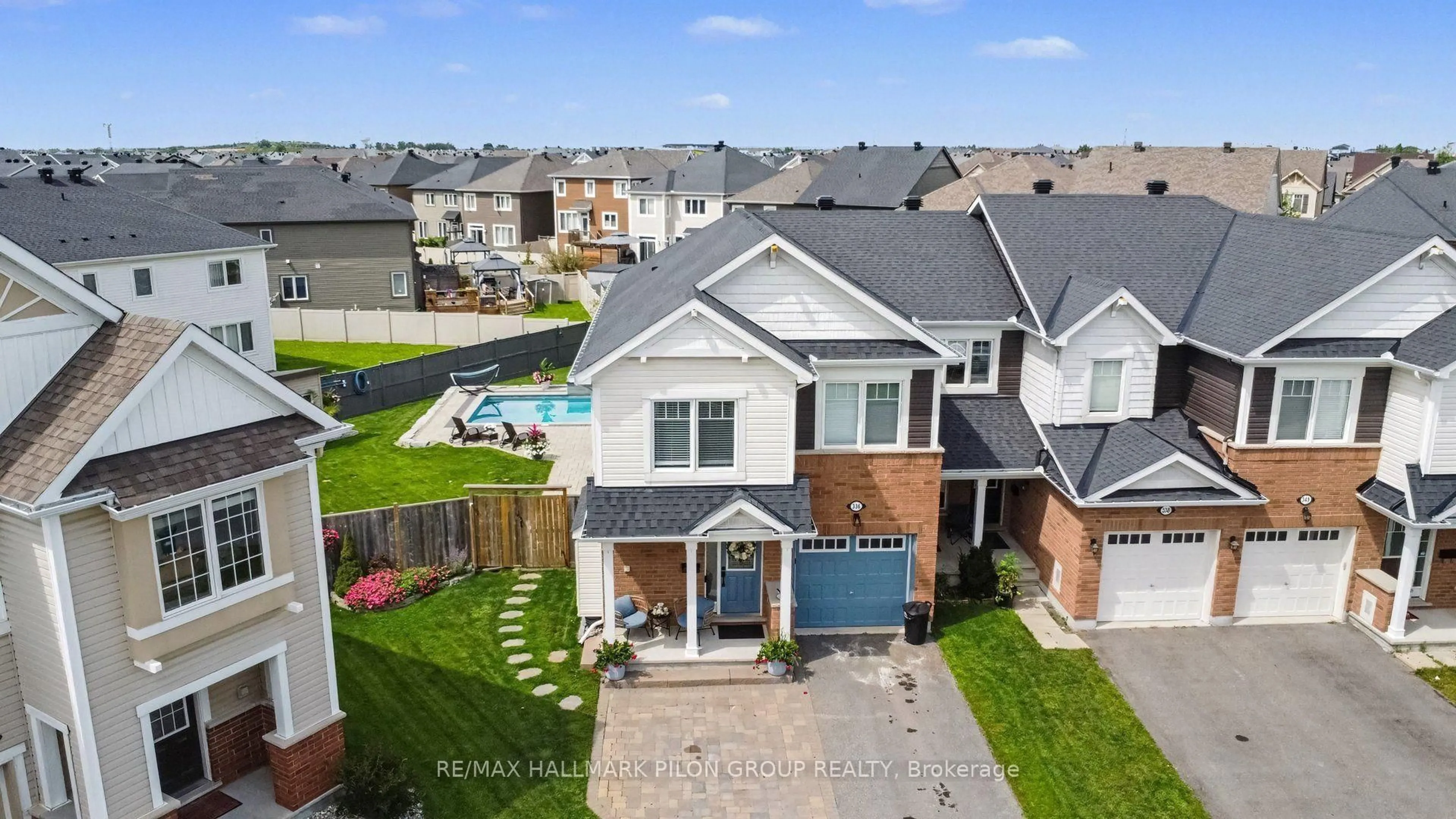 A pic from outside/outdoor area/front of a property/back of a property/a pic from drone, street for 336 Sweetfern Cres, Ottawa Ontario K4A 1A5