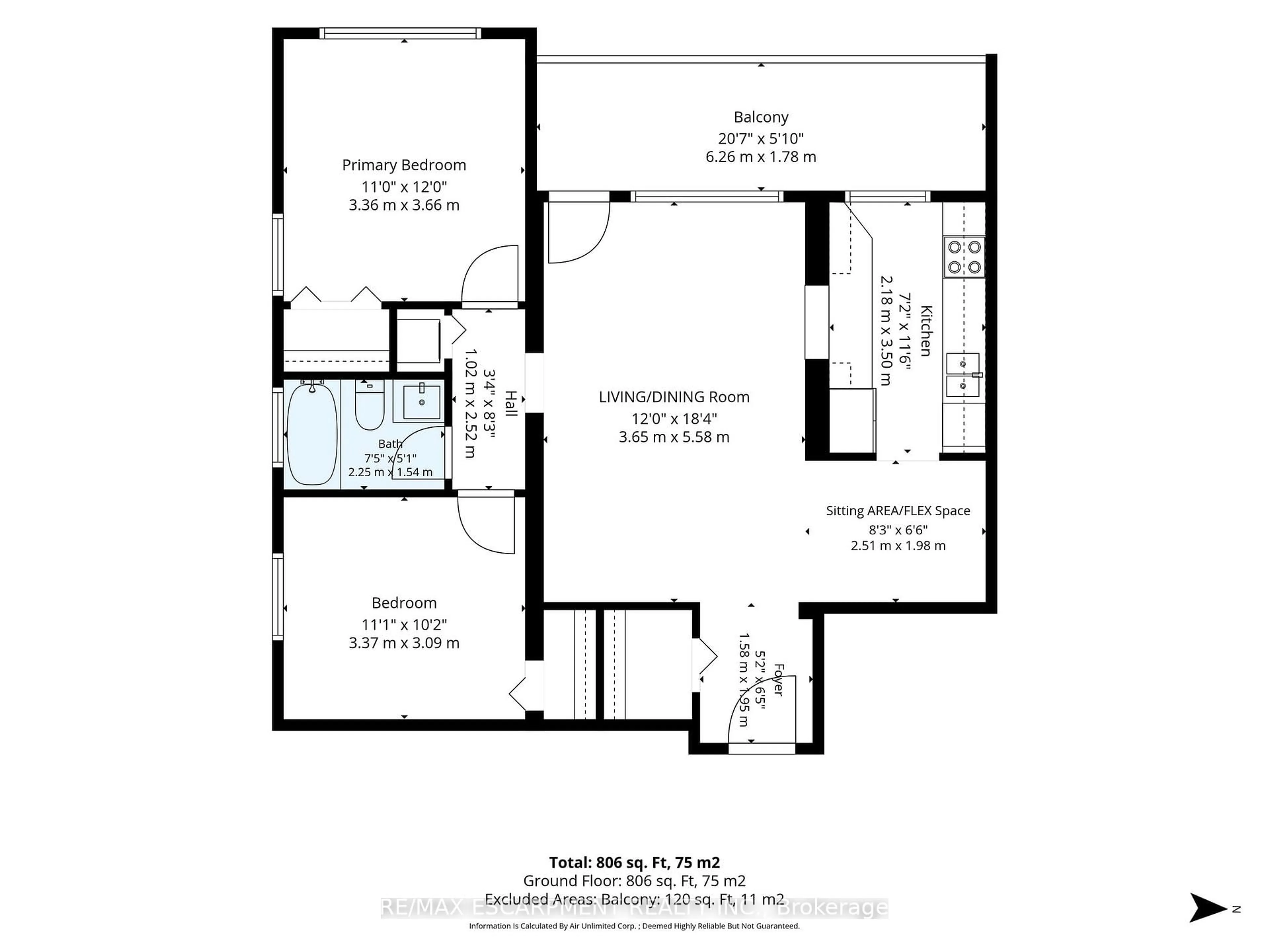 Floor plan for 174 Herkimer St #401, Hamilton Ontario L8P 2H4