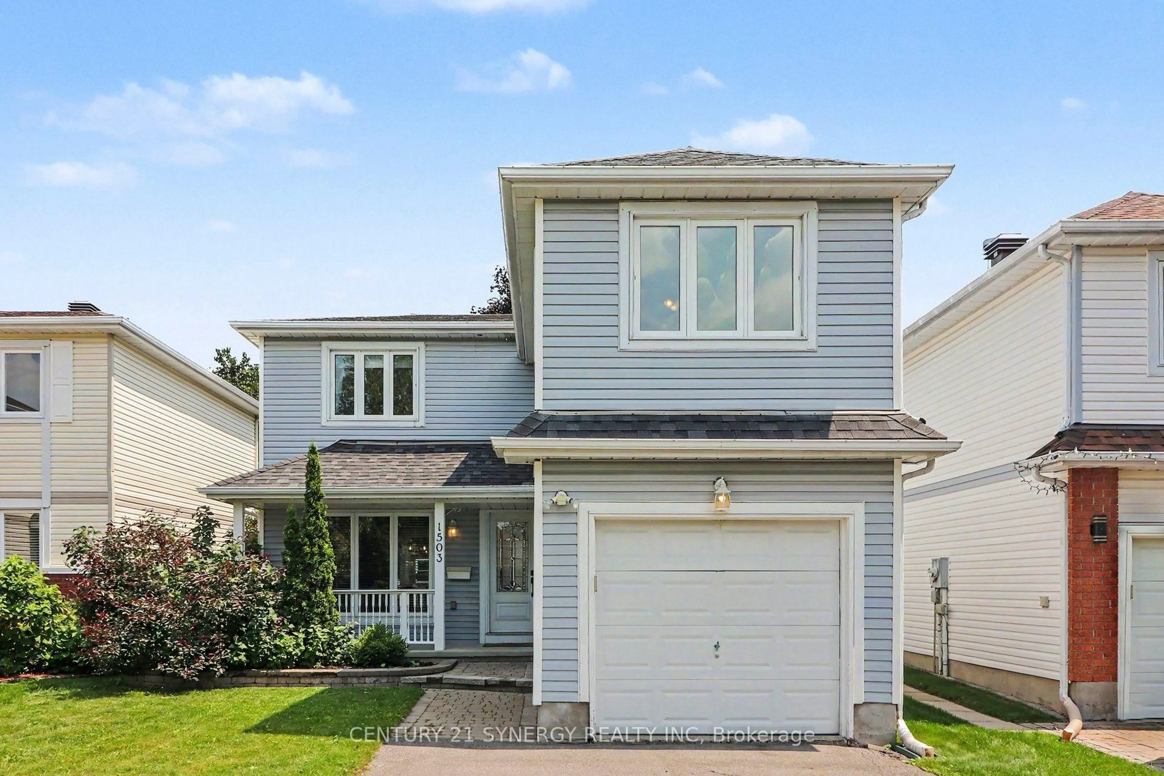 Home with vinyl exterior material, street for 1503 Roberval Ave, Ottawa Ontario K4A 2C4